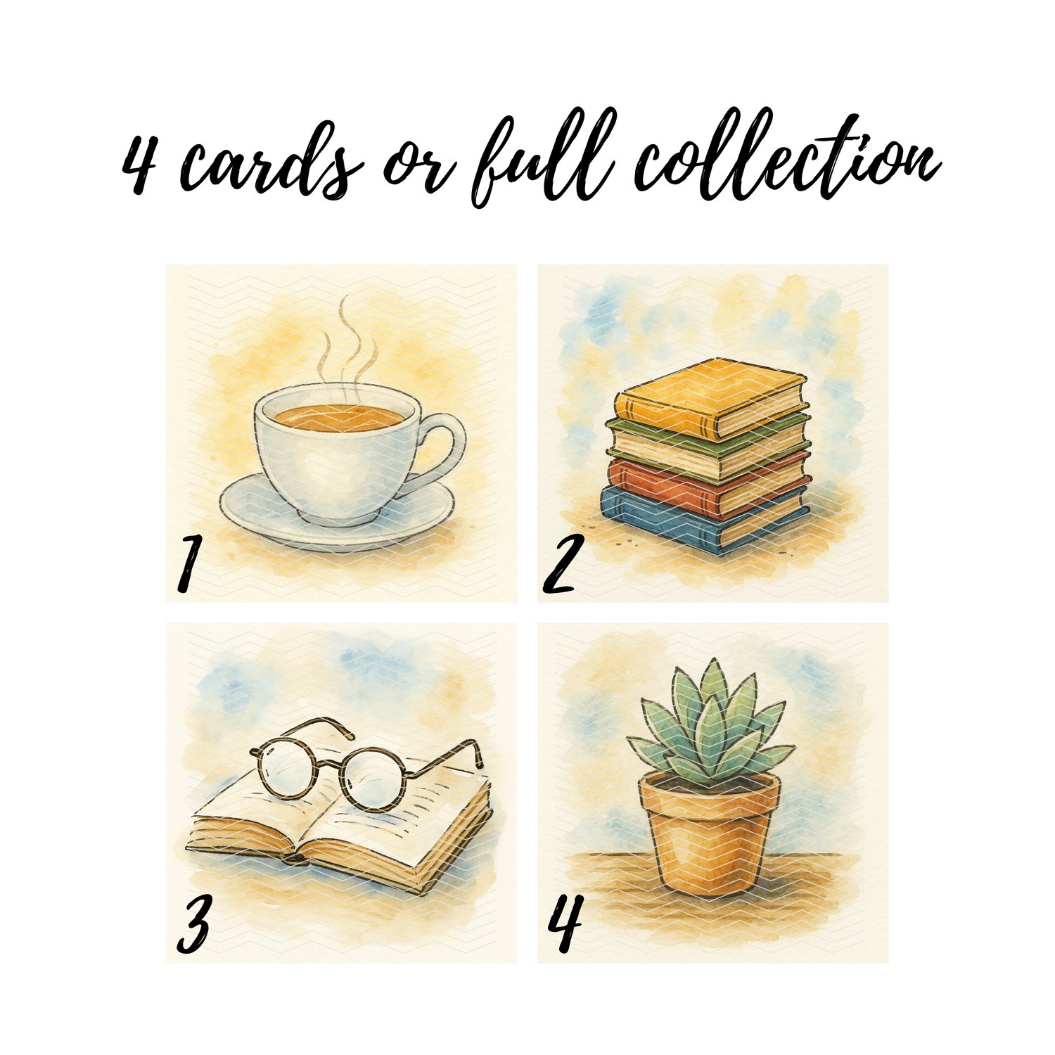 Cozy watercolor ACEO art card – Cozy Corners mini print on cardstock