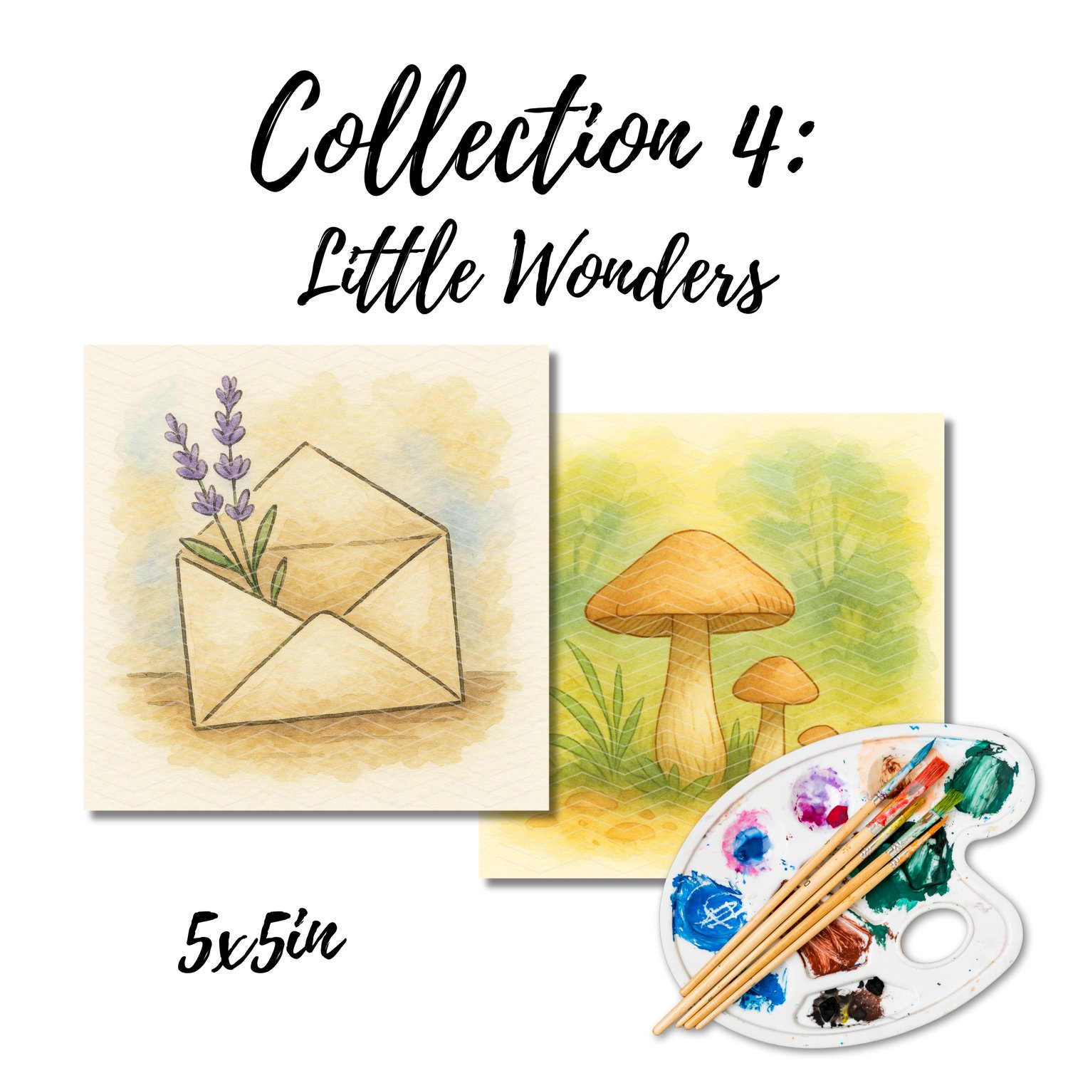Wonders watercolor ACEO art card – Little Wonders mini print on cardstock