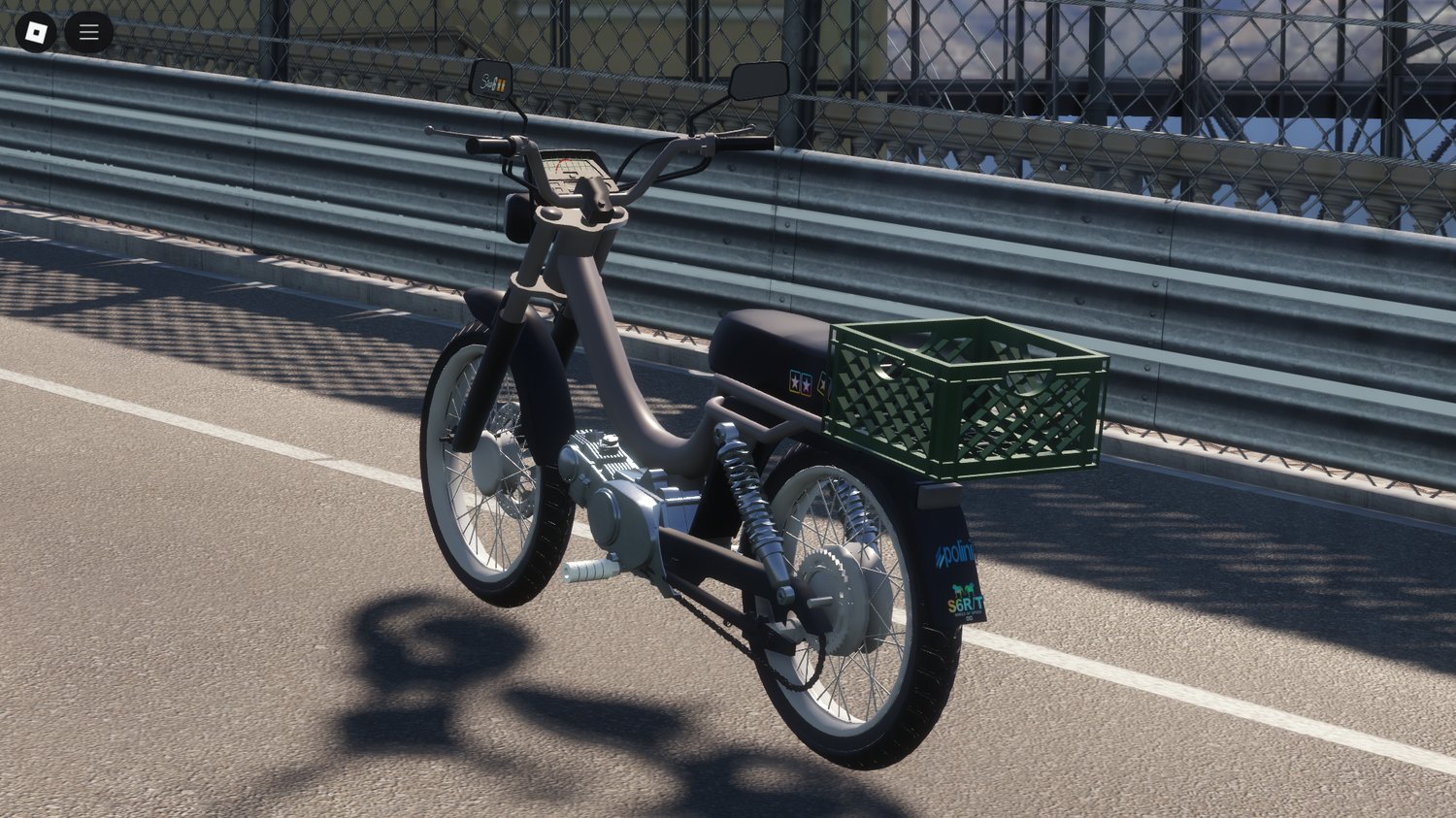 Old Power Moped on Roblox city streets
