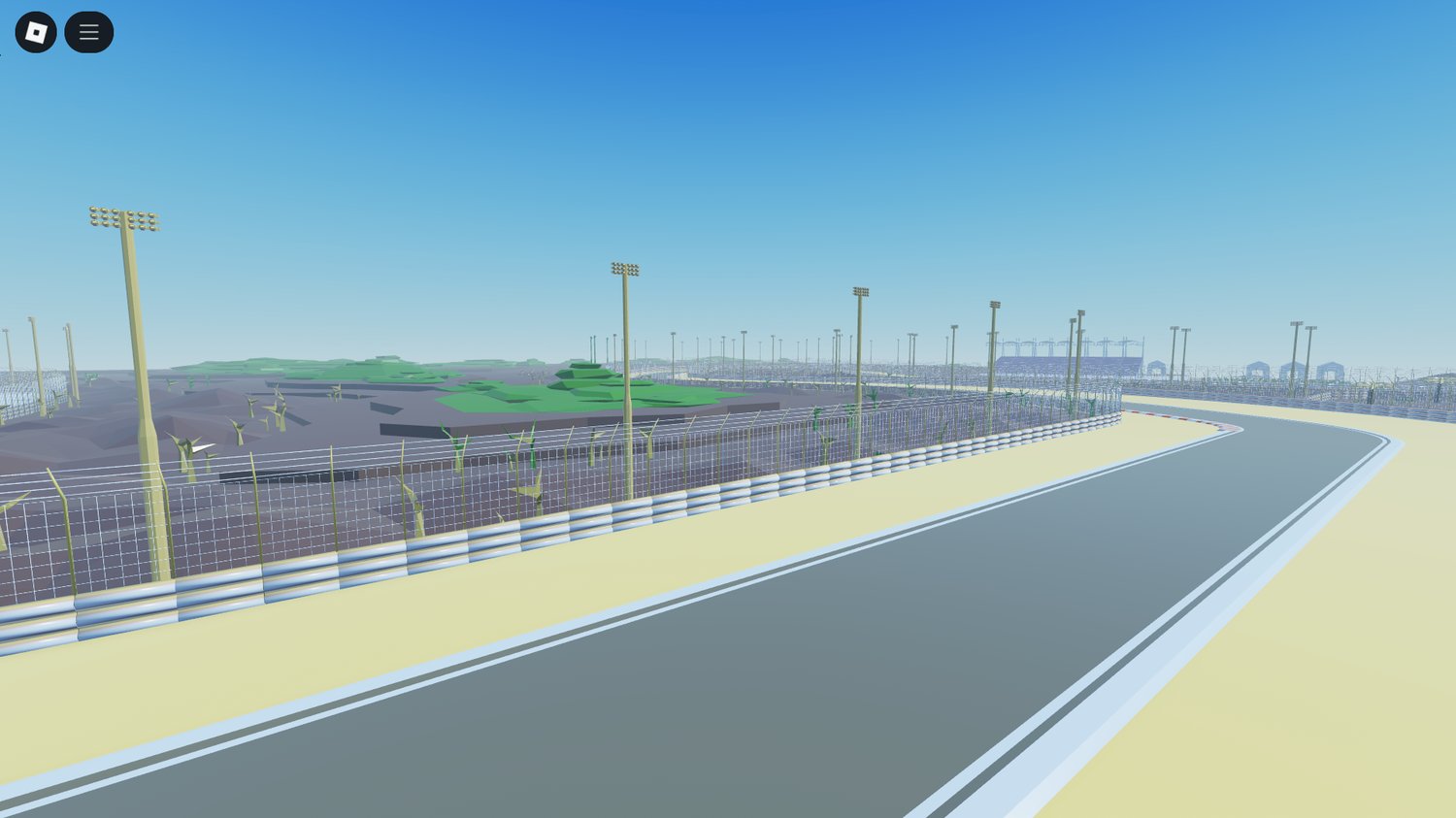 Optimized low-poly F1 track for Roblox gameplay
