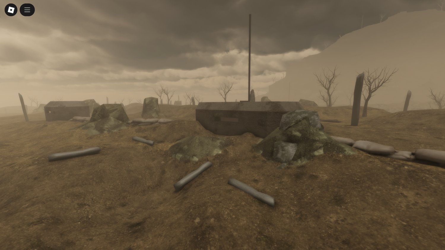 Detailed battlefield environment in Roblox