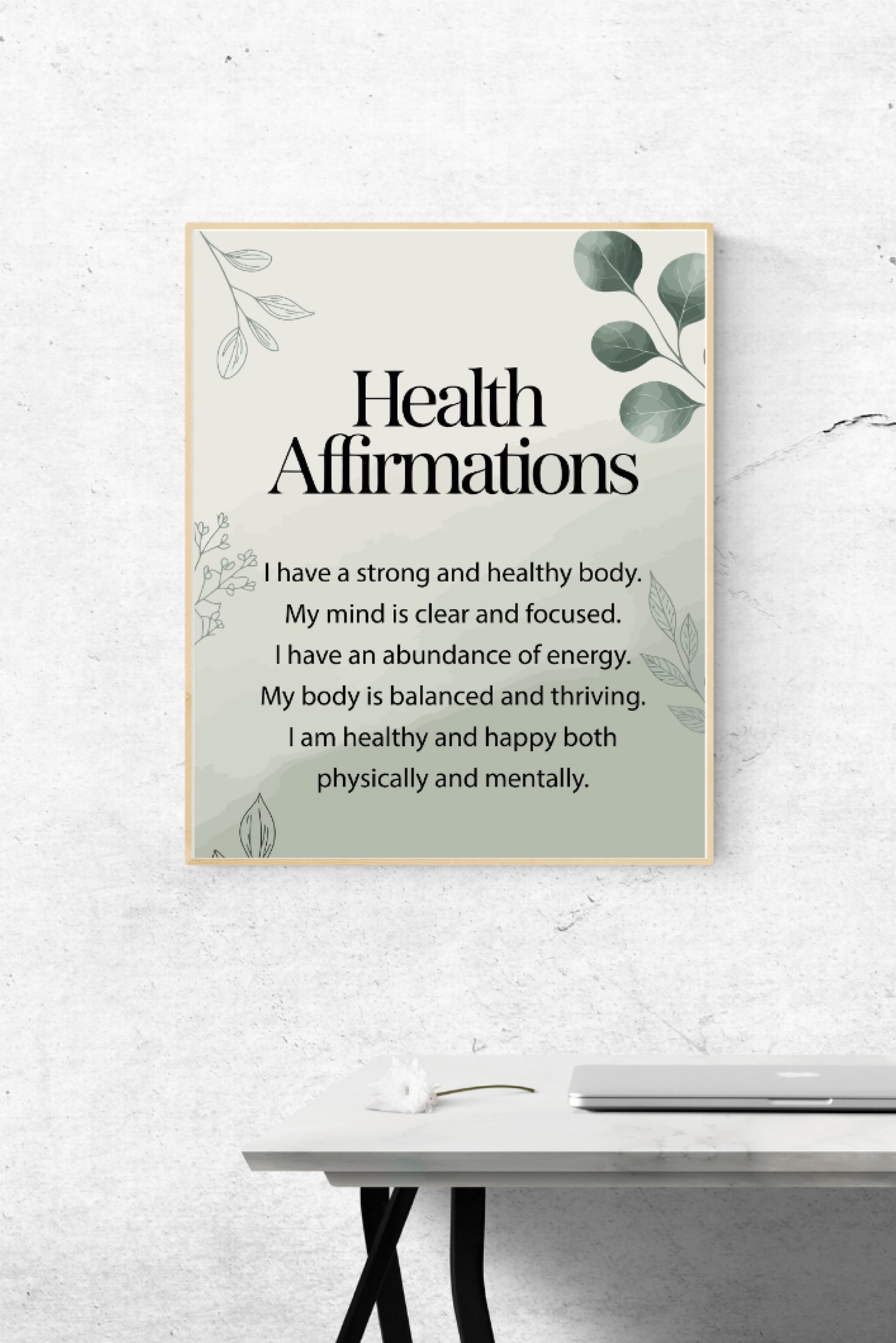 Health Affirmations Printable