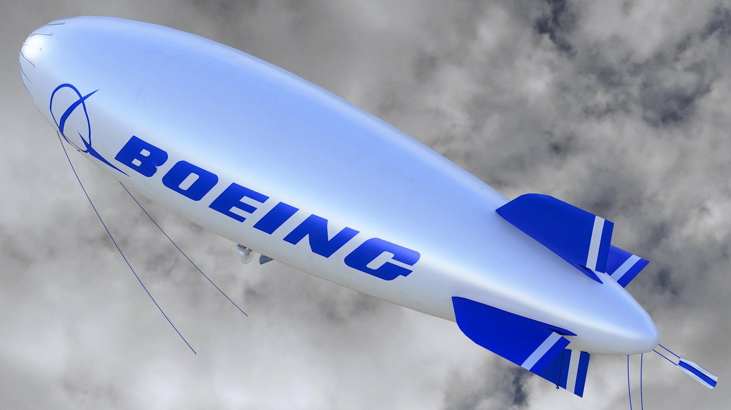 www.3dgtx.com - Animated Airship Blimp 9 - Boeing - Lowpoly PBR - Image 5