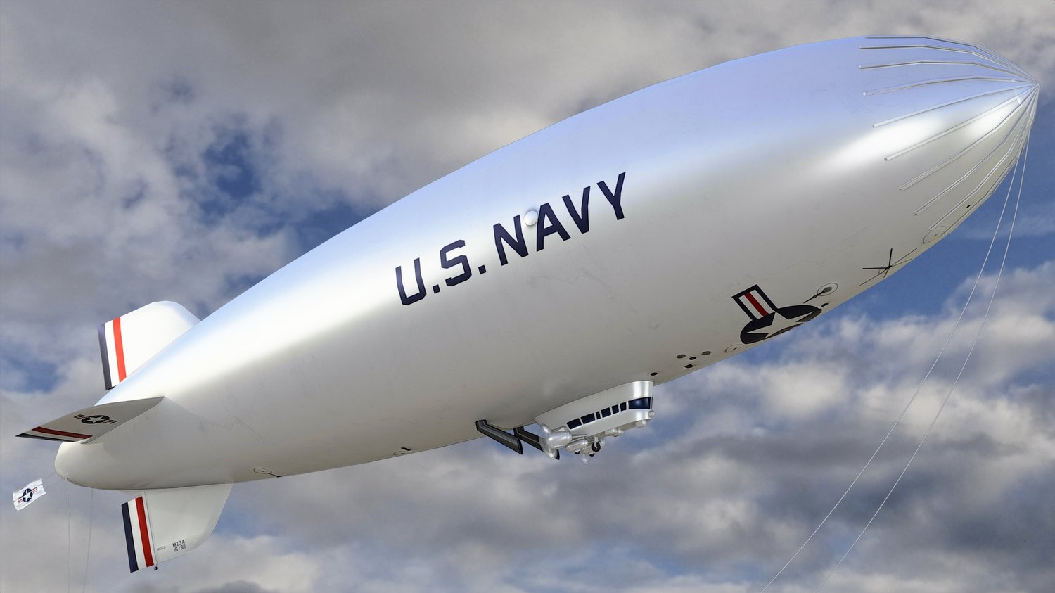 www.3dgtx.com - Animated Airship Blimp 7 - US Navy - Lowpoly PBR - Image 8