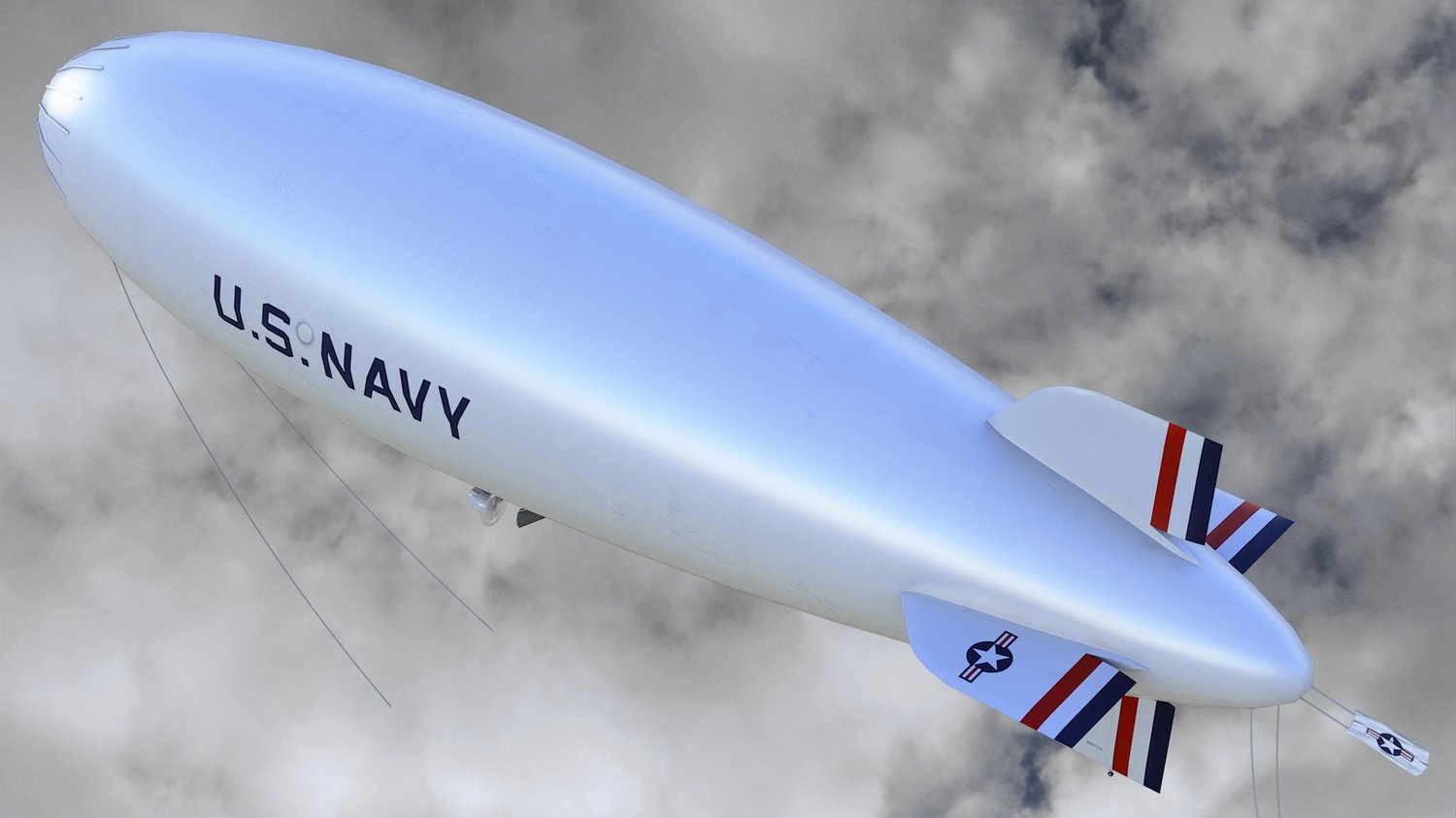 www.3dgtx.com - Animated Airship Blimp 7 - US Navy - Lowpoly PBR - Image 5