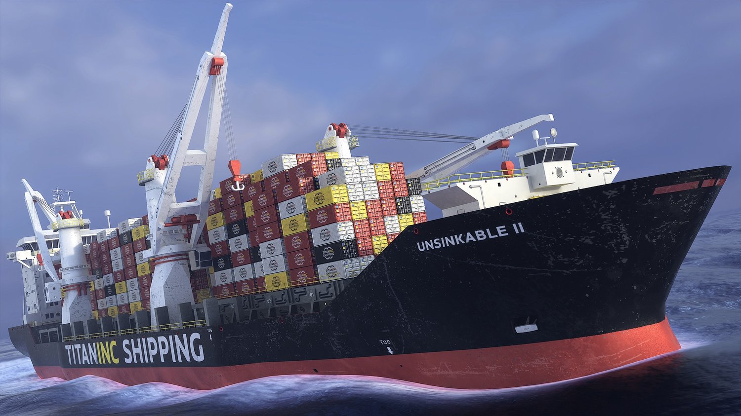 www.3dgtx.com - Heavy Lift Cargo Ship 4 - TitanINC Shipping - Lowpoly PBR - Image 9