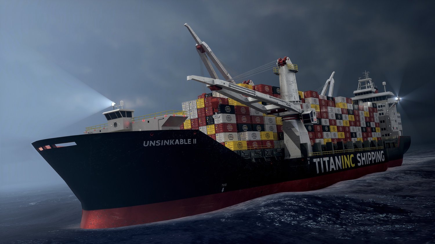 www.3dgtx.com - Heavy Lift Cargo Ship 4 - TitanINC Shipping - Lowpoly PBR - Image 5