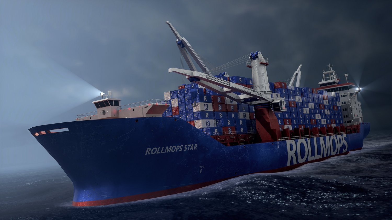 www.3dgtx.com - Heavy Lift Cargo Ship 2 - Rollmops - Lowpoly PBR - Image 8