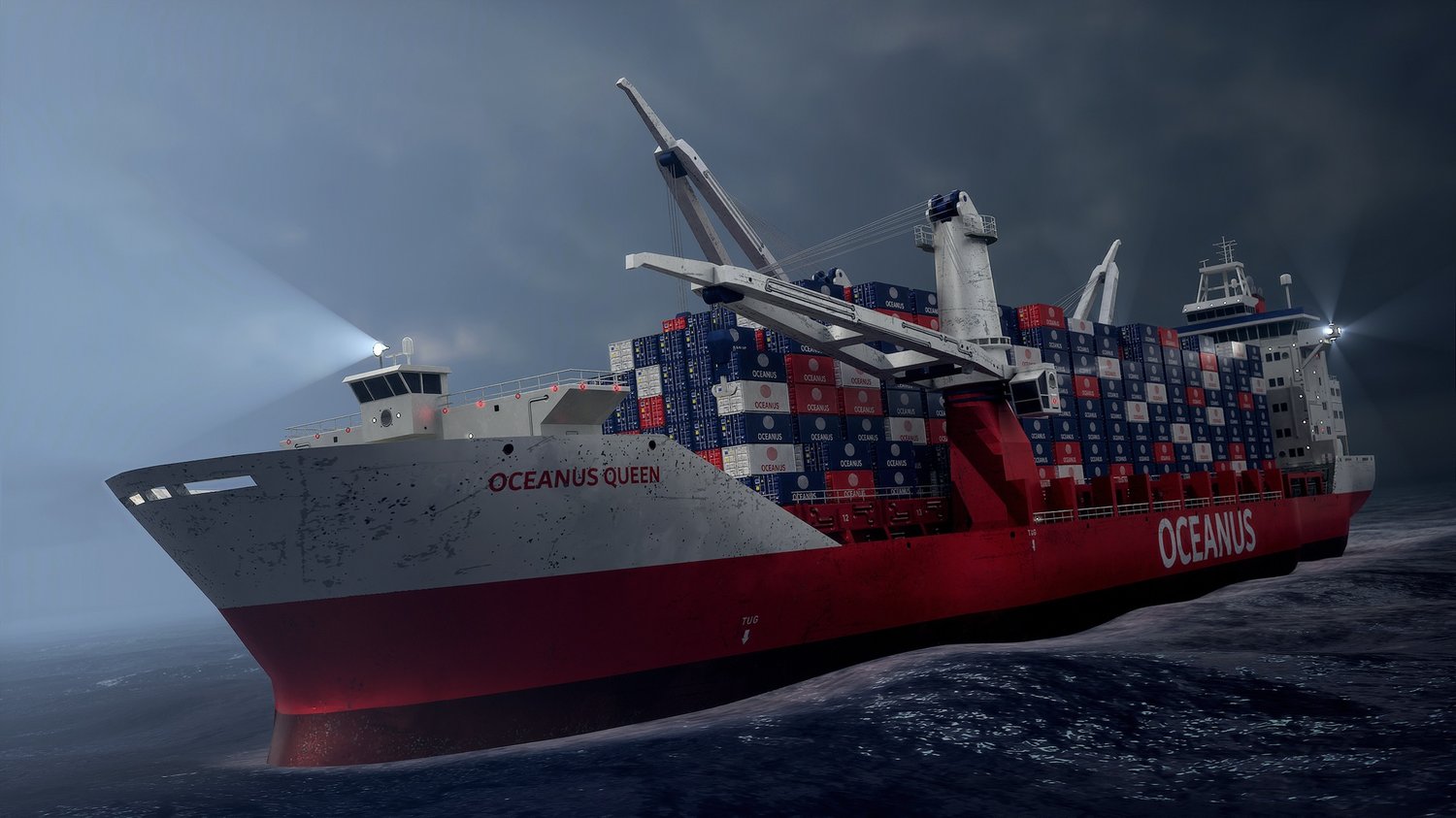 www.3dgtx.com - Heavy Lift Cargo Ship 3 - Oceanus - Lowpoly PBR - Image 8