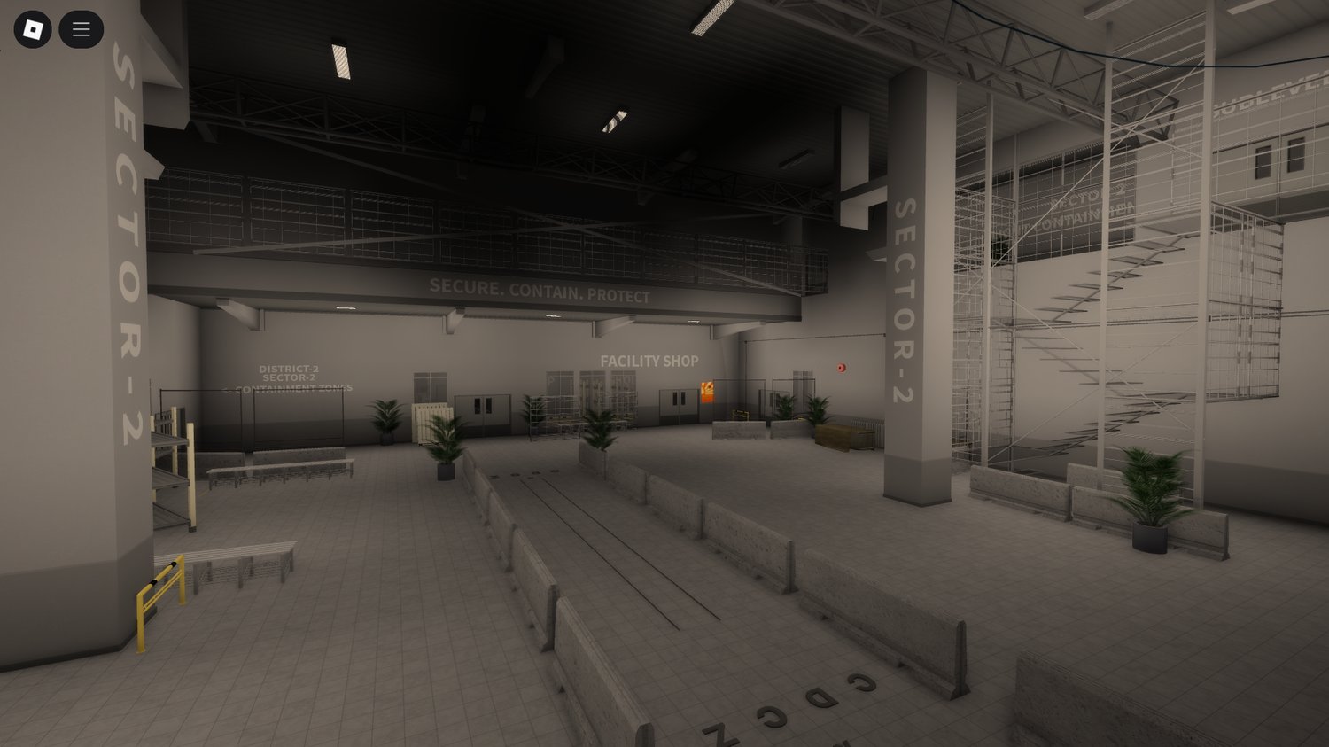 Working control room inside Area 42 Roblox