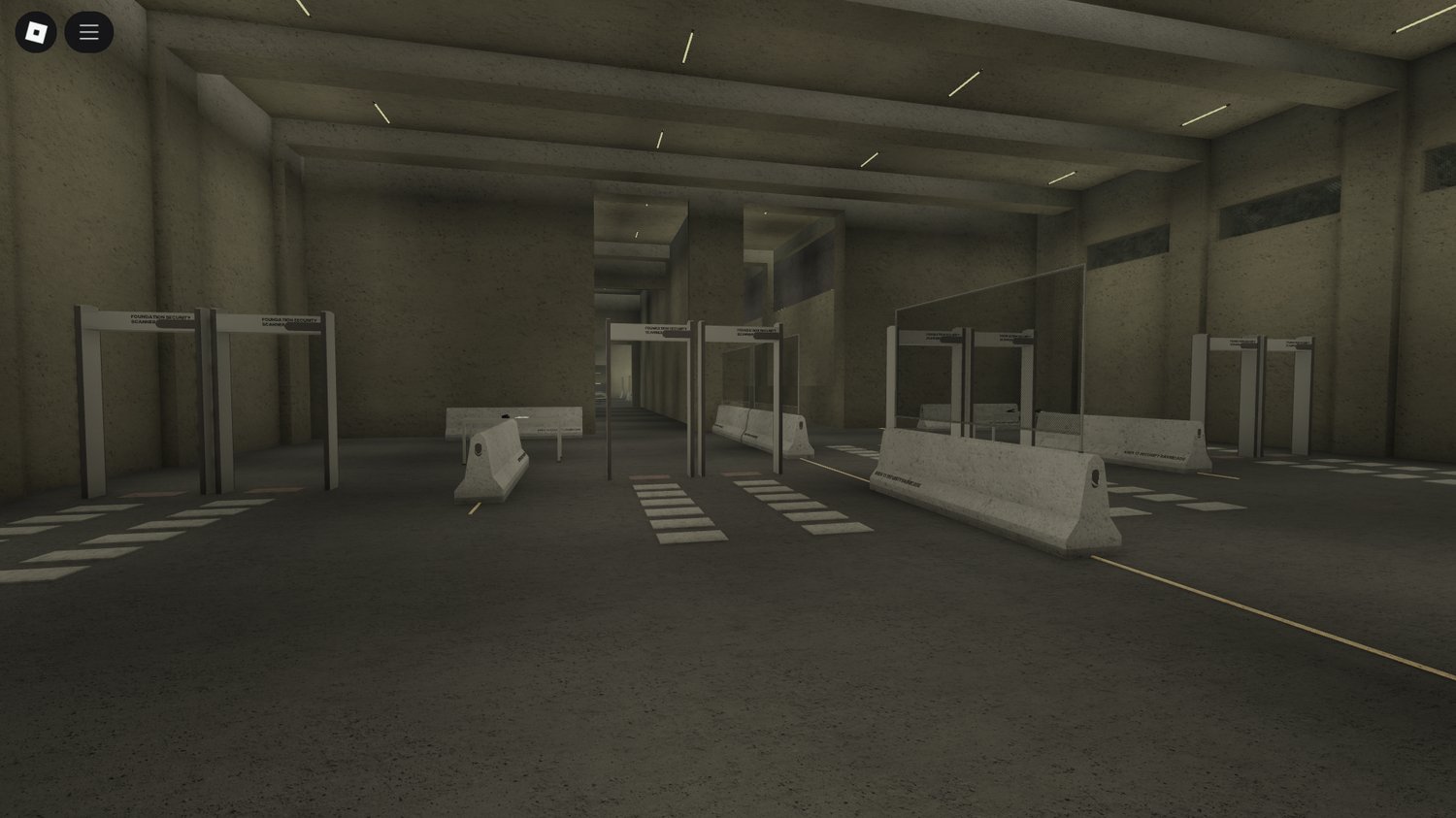 Roblox SCP site map with immersive lighting