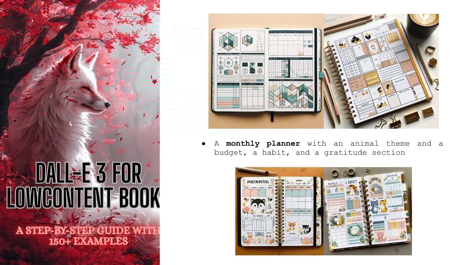 DALL-E 3 for Low-Content Books A Step-by-Step Guide with 150+ Examples