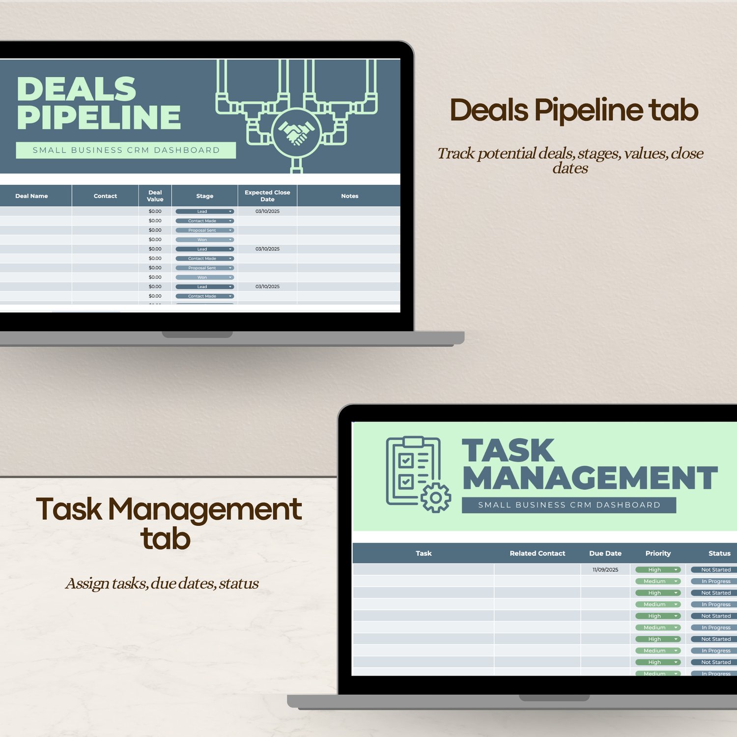 CRM dashboard for freelancers