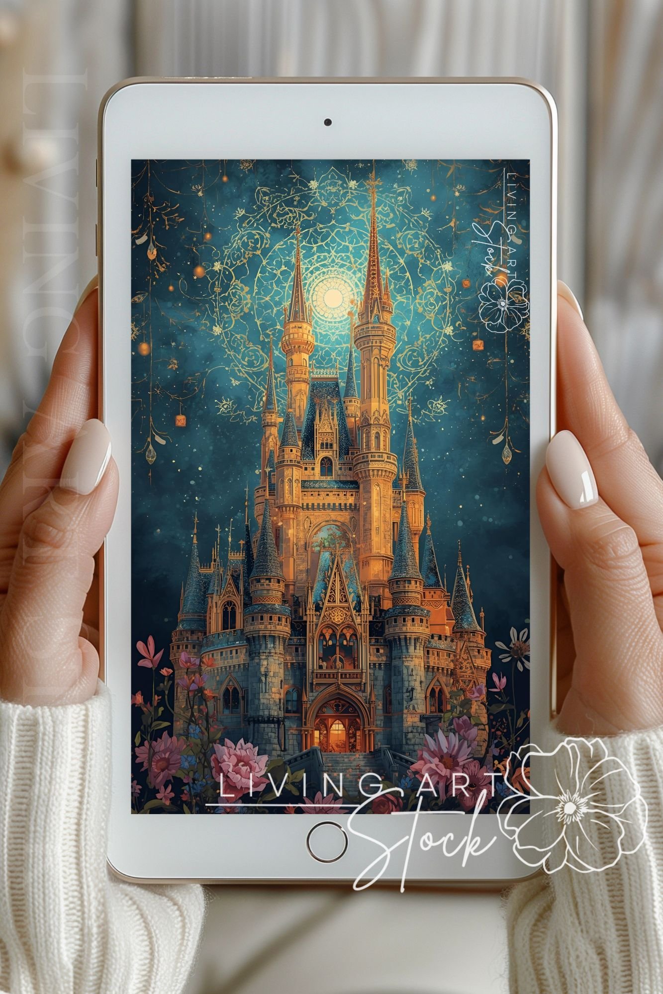 Fantasy castle book cover, wallpaper art