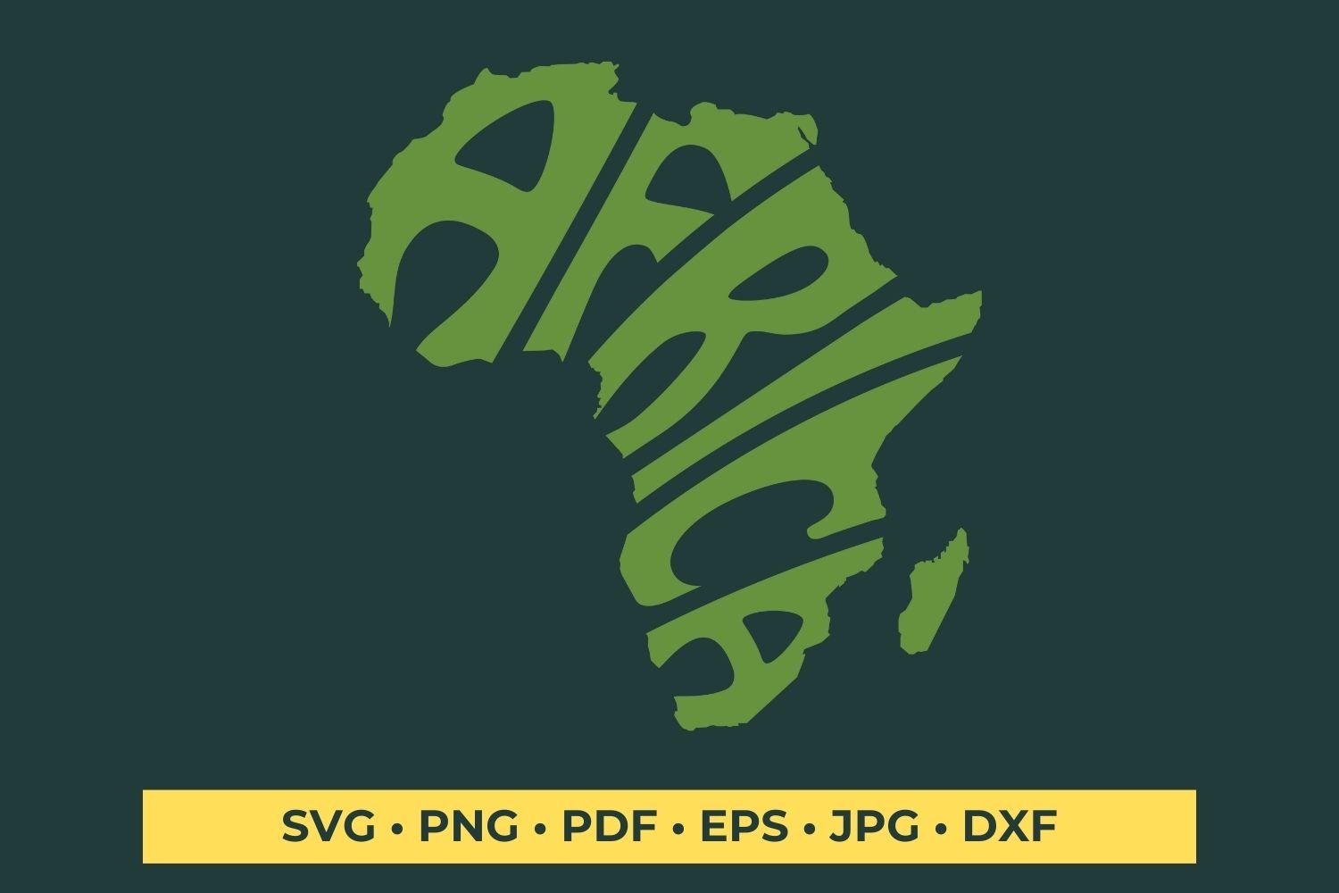 This design features the word Africa creatively integrated into the silhouette of the continent, symbolizing the diversity, richness, and heritage of the African continent. Perfect for crafting projects, decor, or educational materials that honor the spir