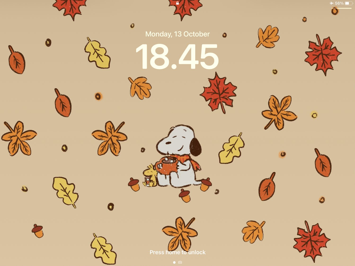 Snoopy Cozy Fall Icon Pack | Home screen customization set for iPhone iPad Android