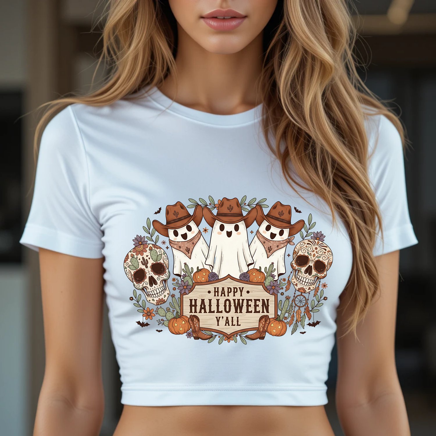 Cowboy Ghosts, Halloween Country, Western Sublimation, Cowboy PNG, Halloween SVG, Happy Halloween Y'all, Mexican Skull, Sugar Skull Clipart, Boots Design, Western Ghost, Commercial Use PNG, 300dpi File, Halloween Crafts, Country Crafting, Halloween T-Shir