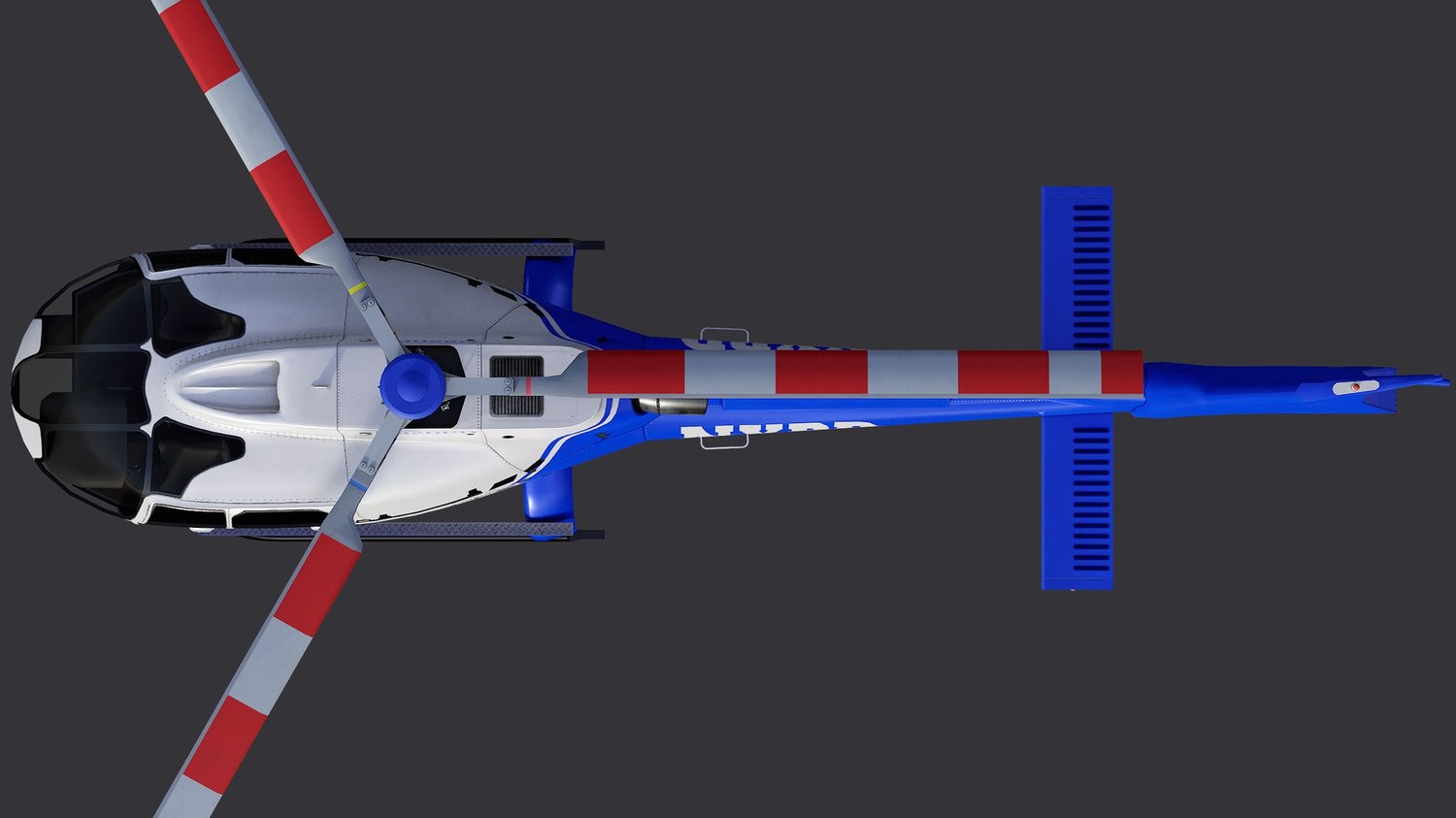 www.3dgtx.com - Animated Airbus H130 Helicopter 8 - NYPD - Lowpoly PBR LOD - Image 5
