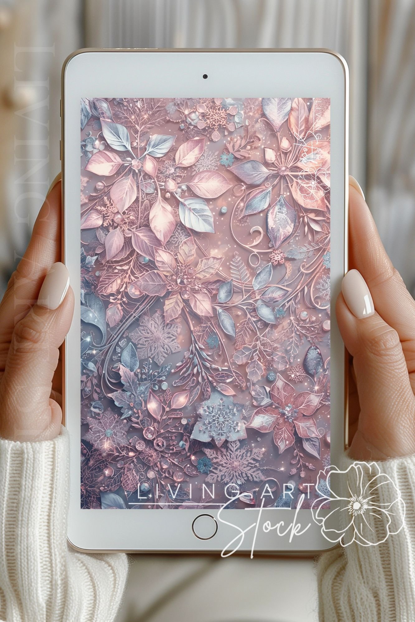 Crystal Floral Wallpaper