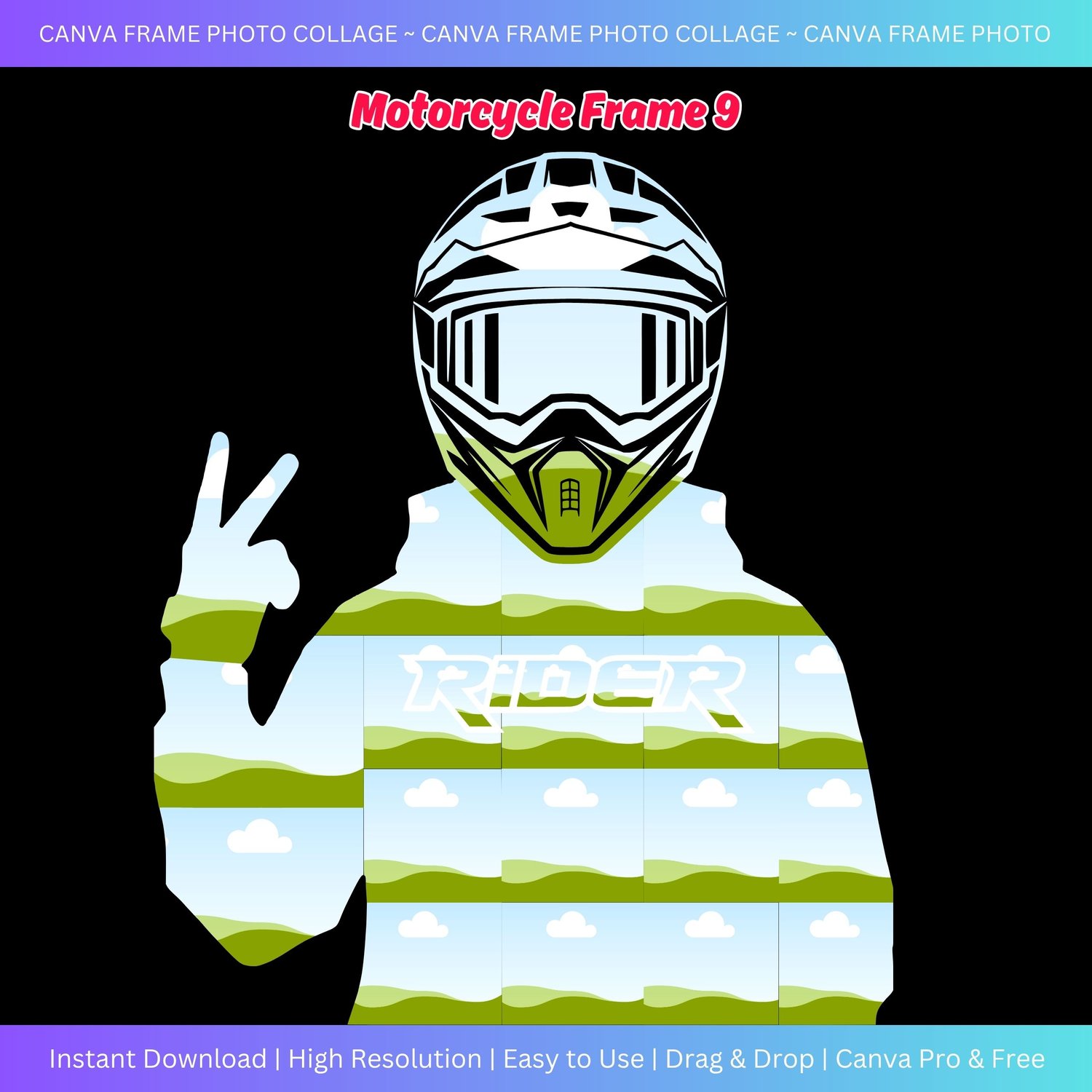 Canva Photo Collage - Motorcycle Frame