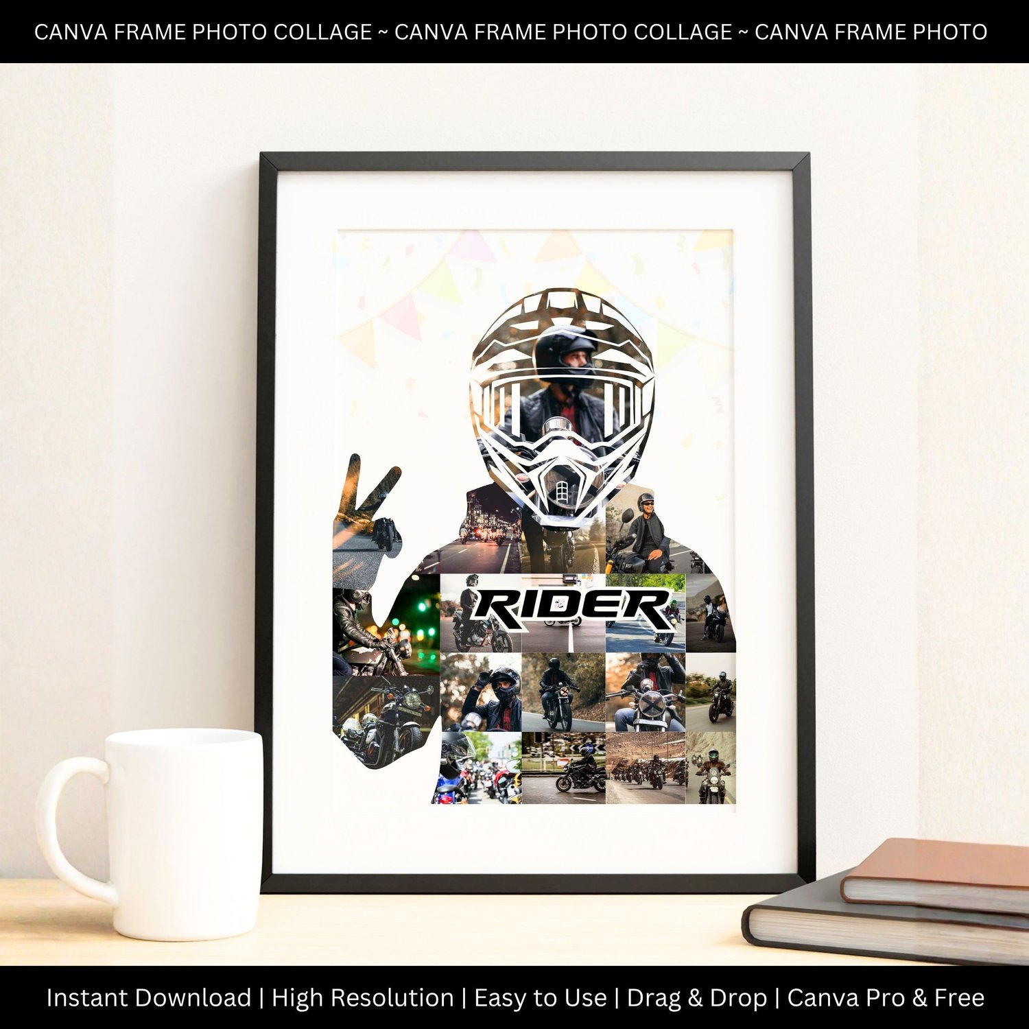 Canva Photo Collage - Motorcycle Frame