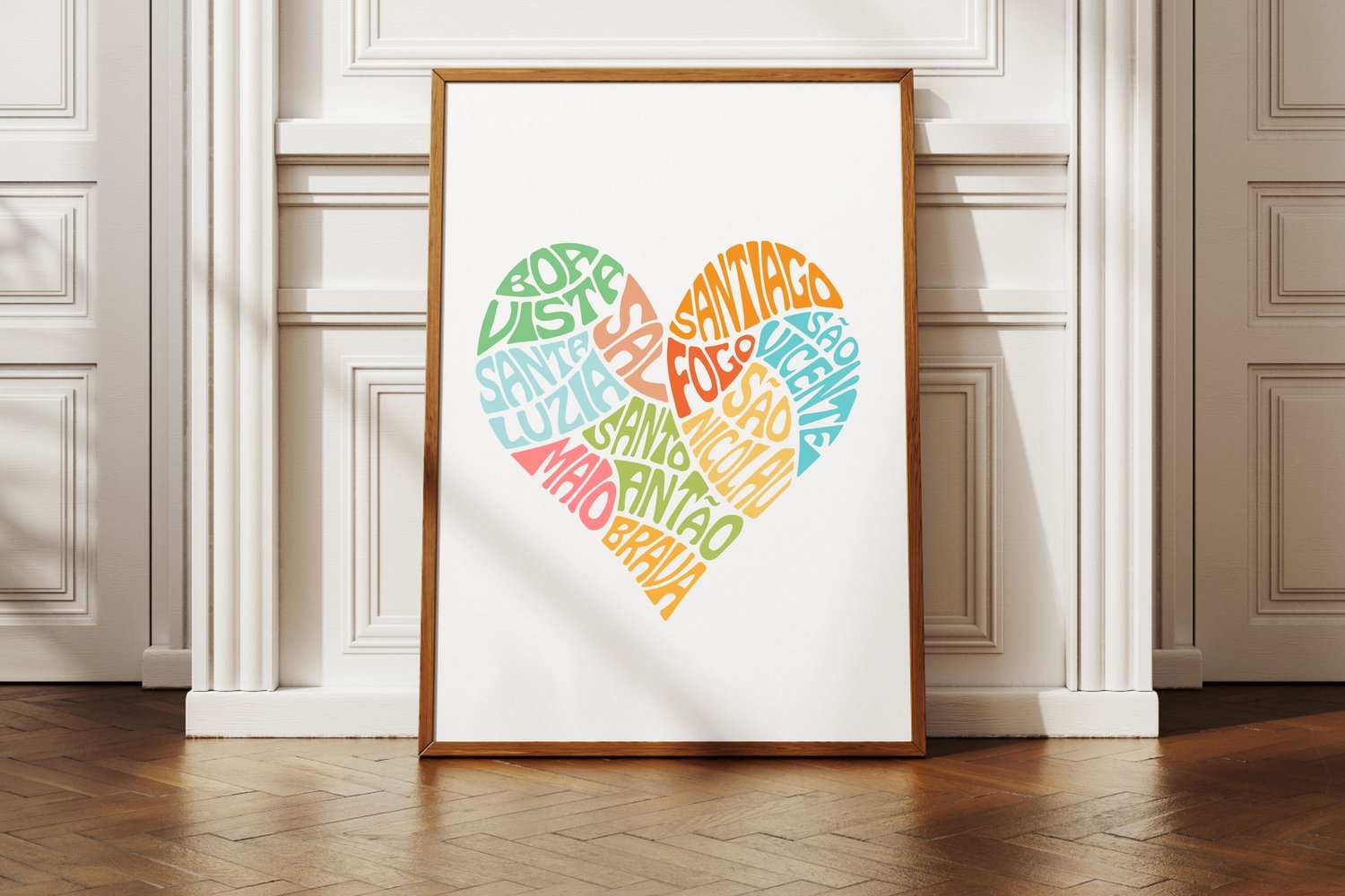 Celebrate the vibrant beauty of the Cape Verde Islands with our stunning Cape Verde Heart SVG cut file! This unique word art design features intricately designed island names, creatively shaped into a heartfelt heart, perfect for adding a touch of island