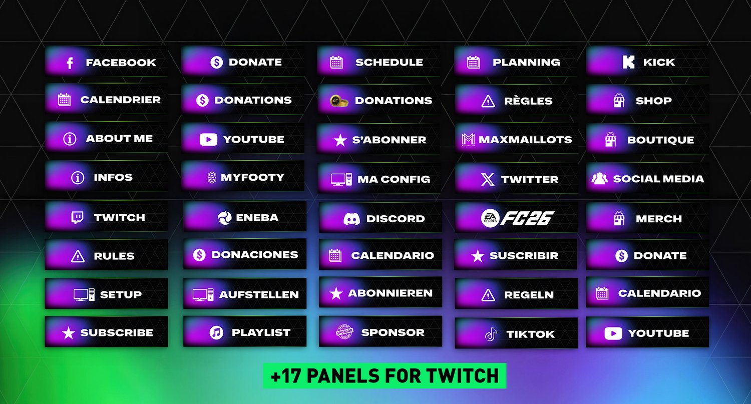 FC 26 + Stream Packages + Graphics Pack + Twitch Panels.