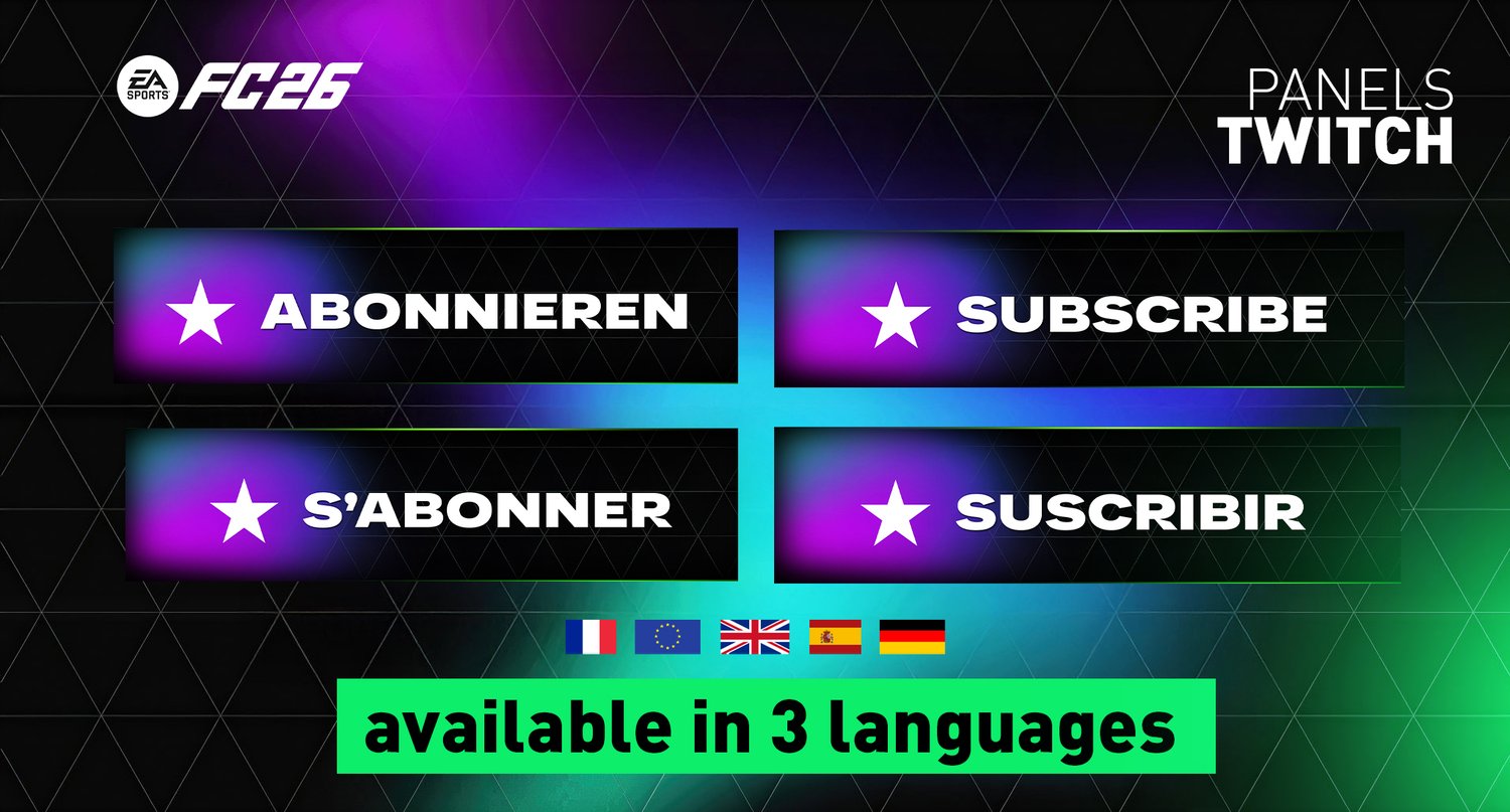 FC 26 + Stream Packages + Graphics Pack + Twitch Panels.