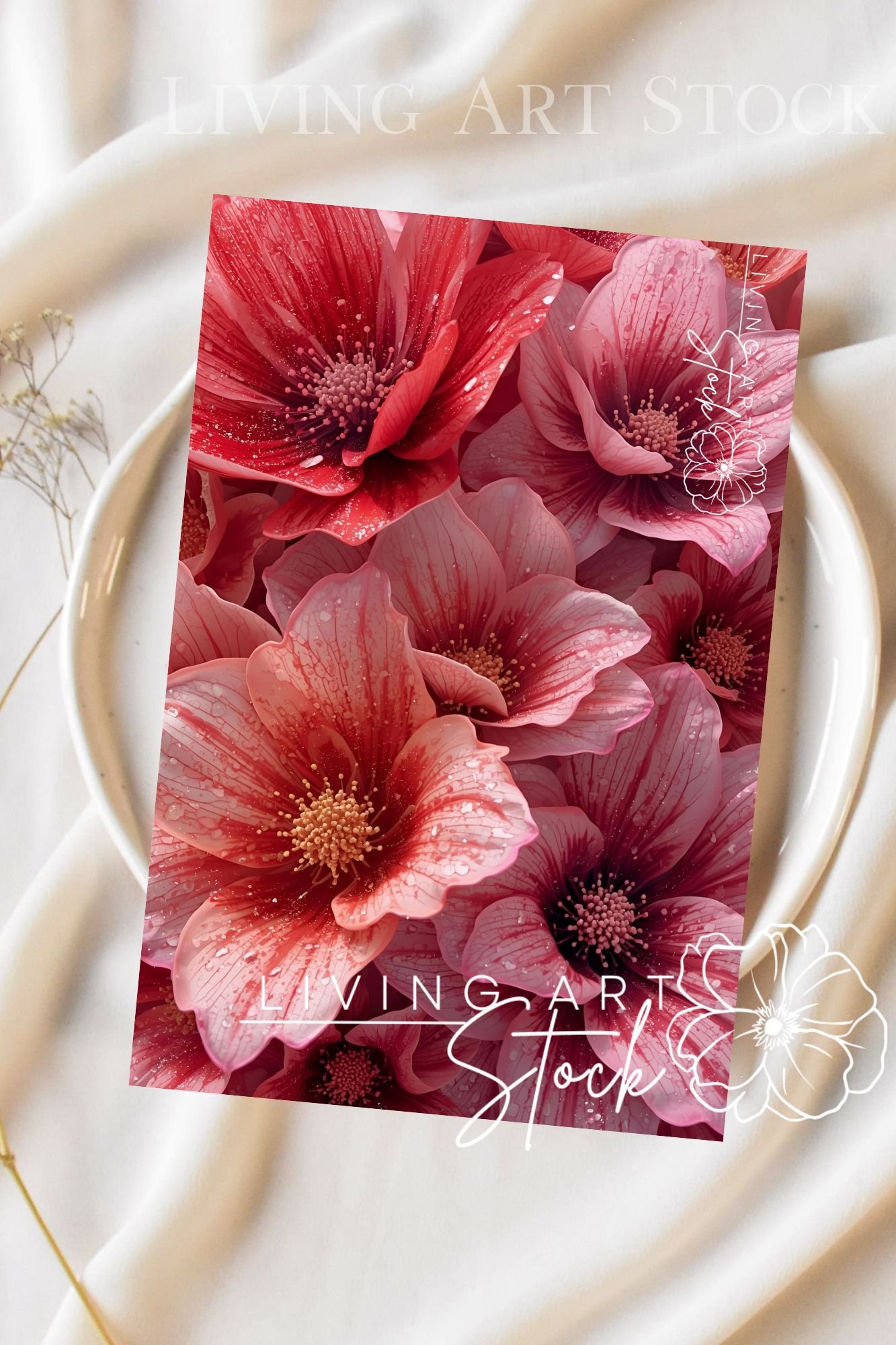 Floral print DIY card design