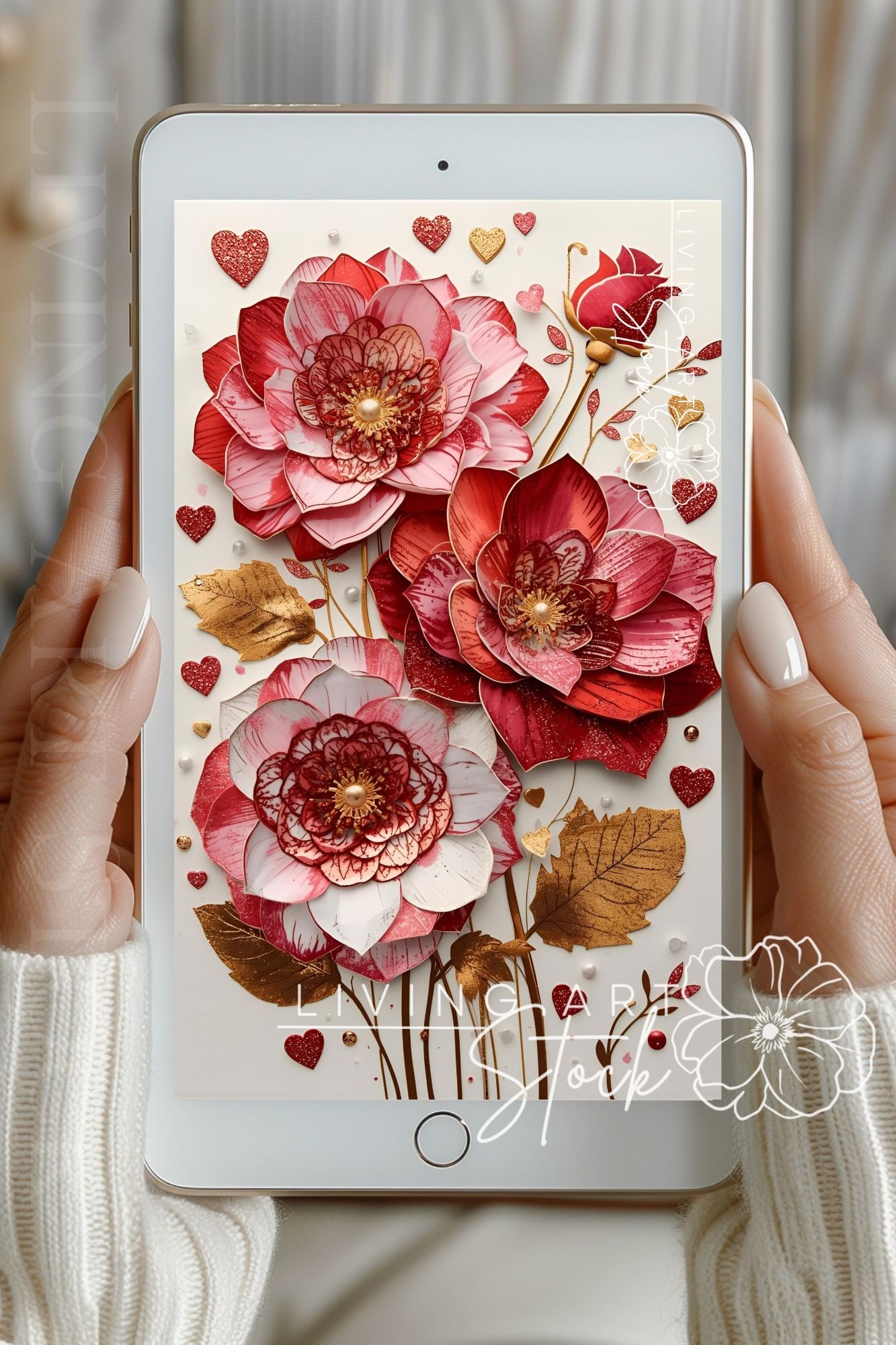 Paper-cut flowers, wall art