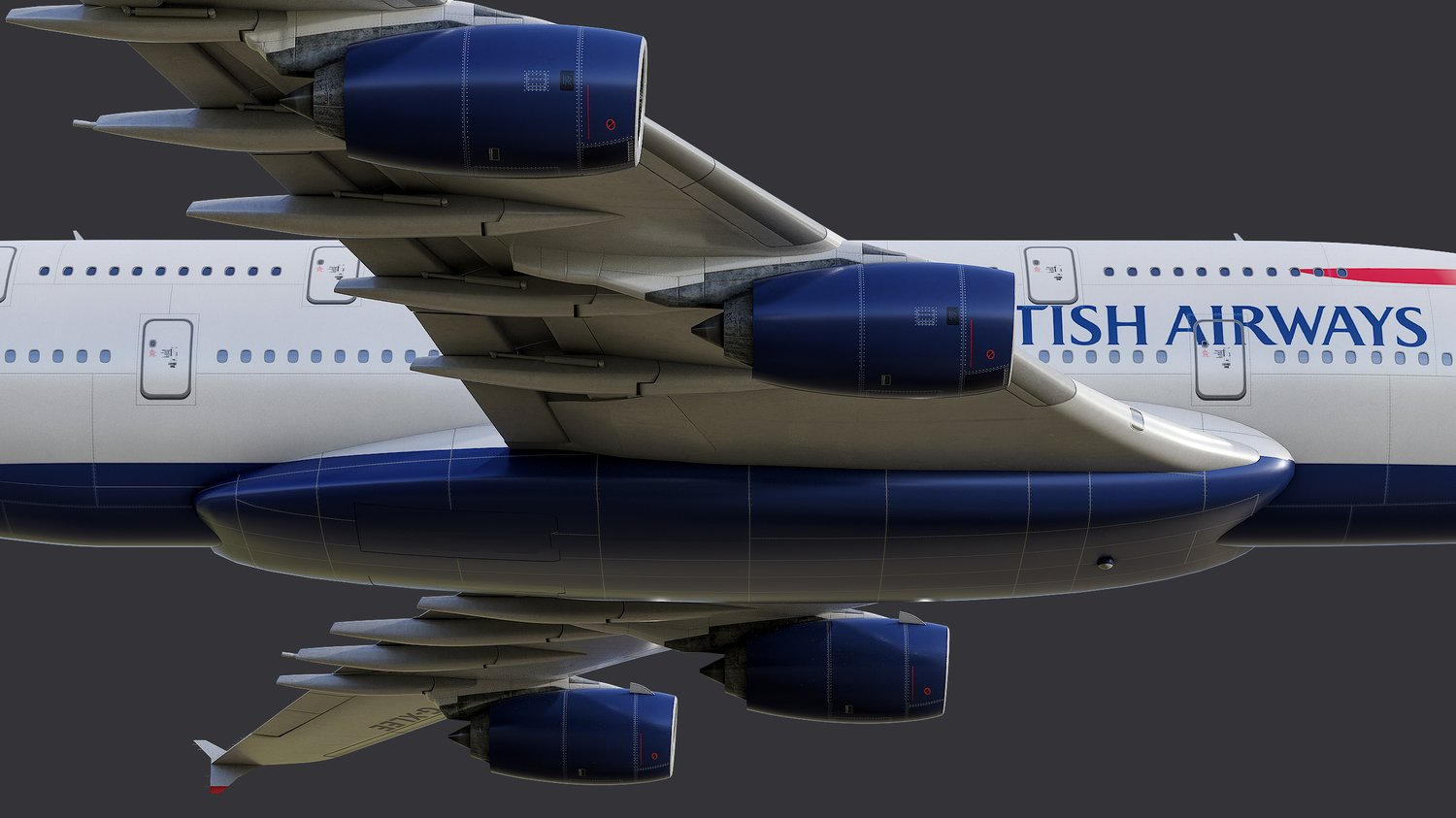 www.3dgtx.com - Animated Airbus A380-800 Airliner 5 - British Airways - Highpoly - Image 5