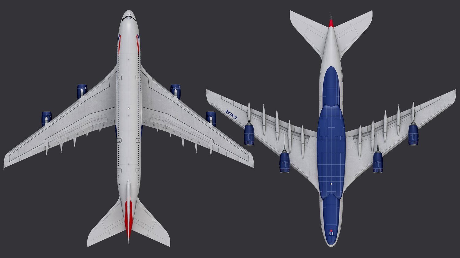 www.3dgtx.com - Animated Airbus A380-800 Airliner 5 - British Airways - Highpoly - Image 2