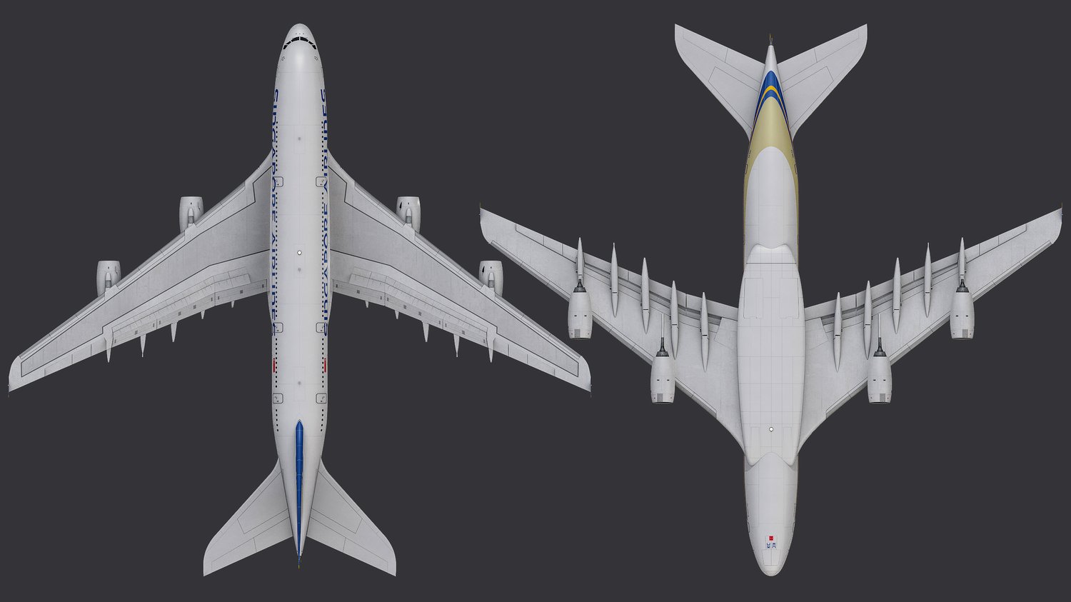 www.3dgtx.com - Animated Airbus A380-800 Airliner 6 - Singapore Airlines - Highpoly - Image 2