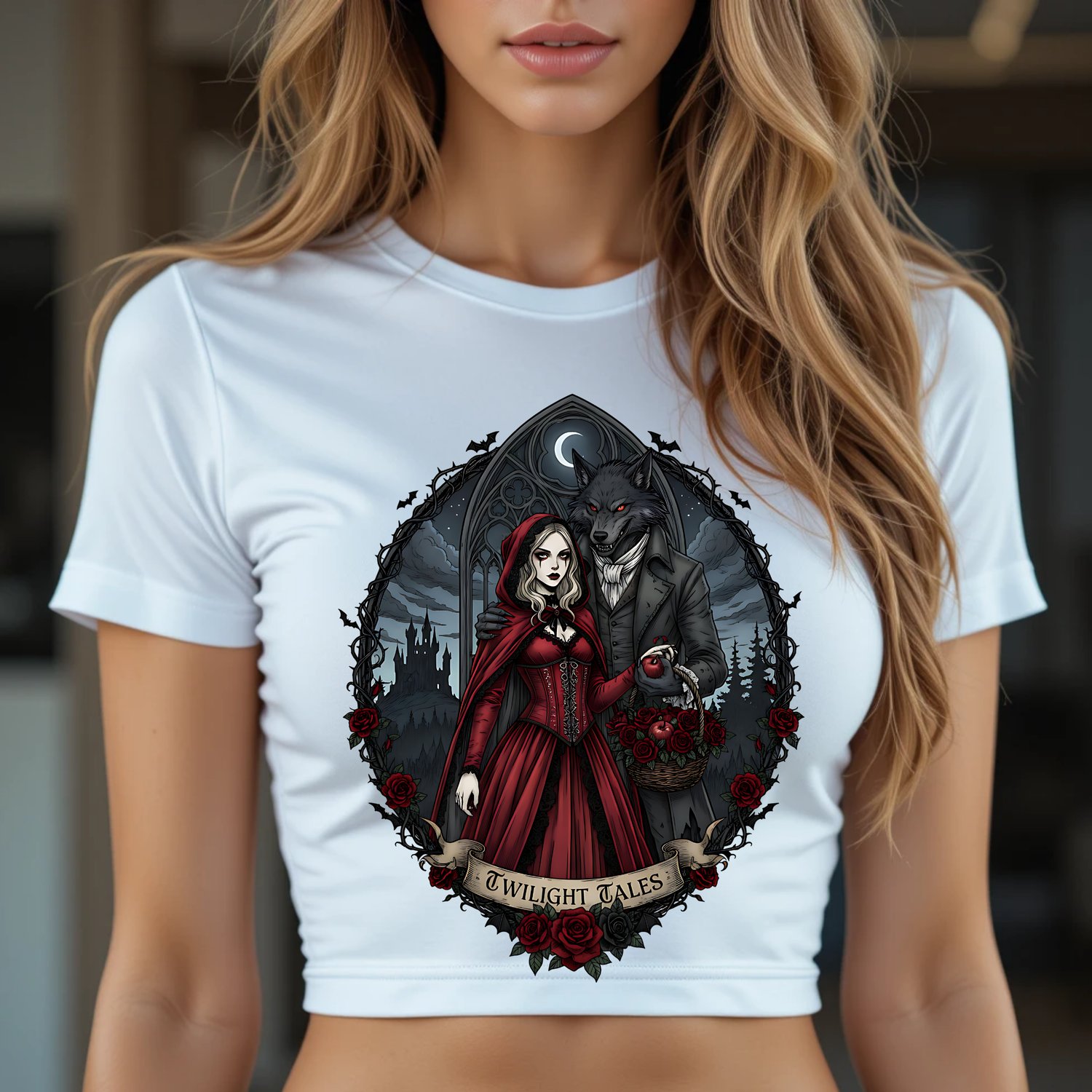 Little Red Riding Hood, Werewolf, Gothic Wolf, Dark Romance, Twilight Tales, Halloween PNG, SVG, Sublimation, Dark Fantasy, Fairy Tales, Commercial Use, 300dpi, Transparent PNG, Beast, Gothic, Rose Clipart, Crafts, Halloween,