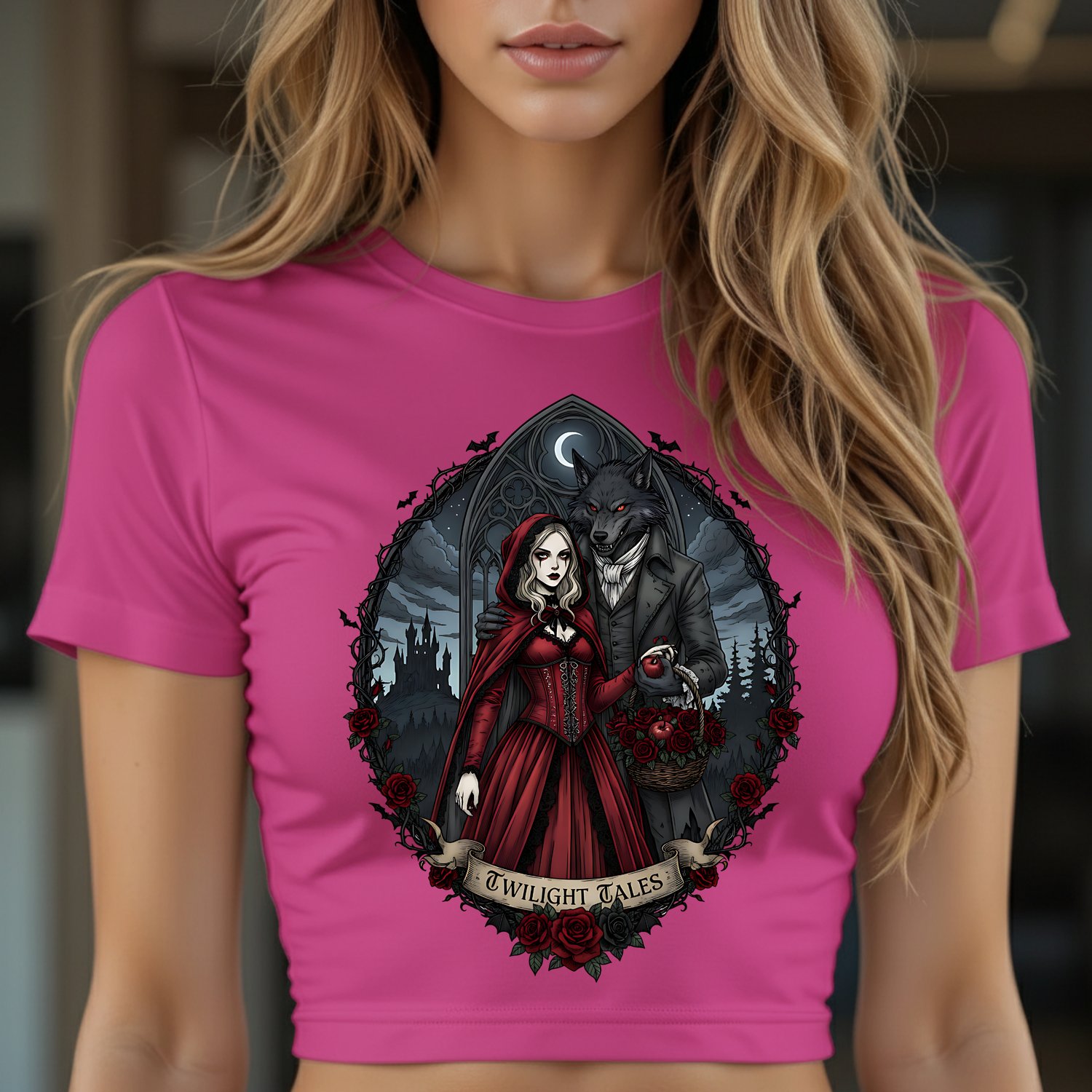 Little Red Riding Hood, Werewolf, Gothic Wolf, Dark Romance, Twilight Tales, Halloween PNG, SVG, Sublimation, Dark Fantasy, Fairy Tales, Commercial Use, 300dpi, Transparent PNG, Beast, Gothic, Rose Clipart, Crafts, Halloween,