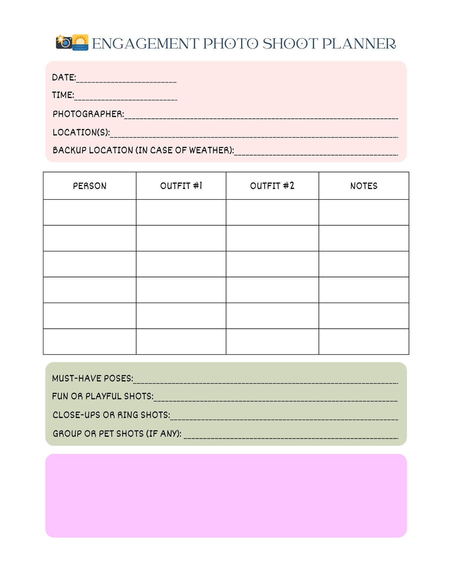 2026 Engagement Planner