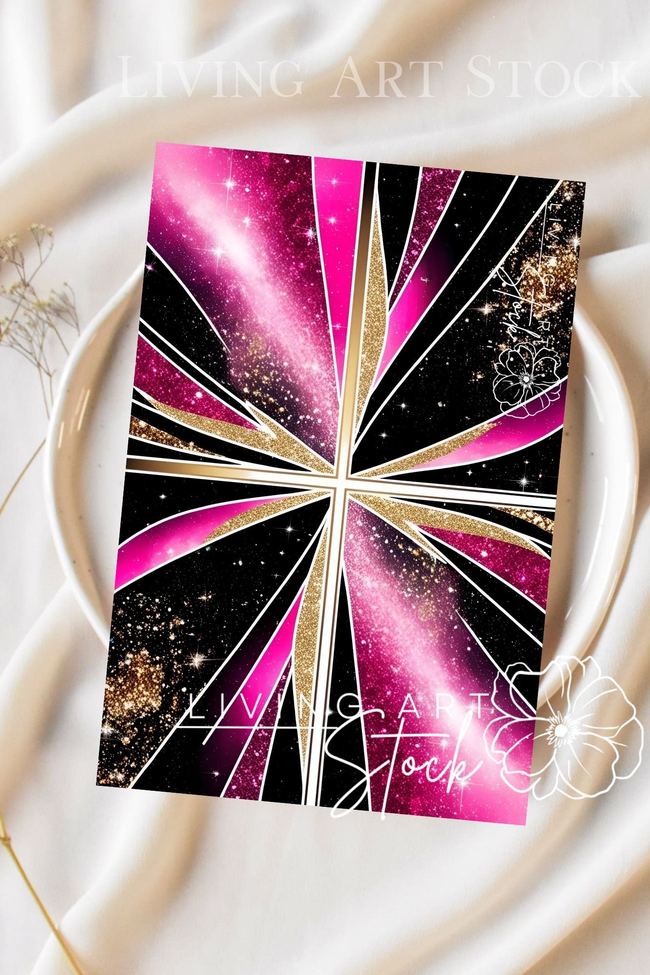 Pink Luxury Christian greeting card designs