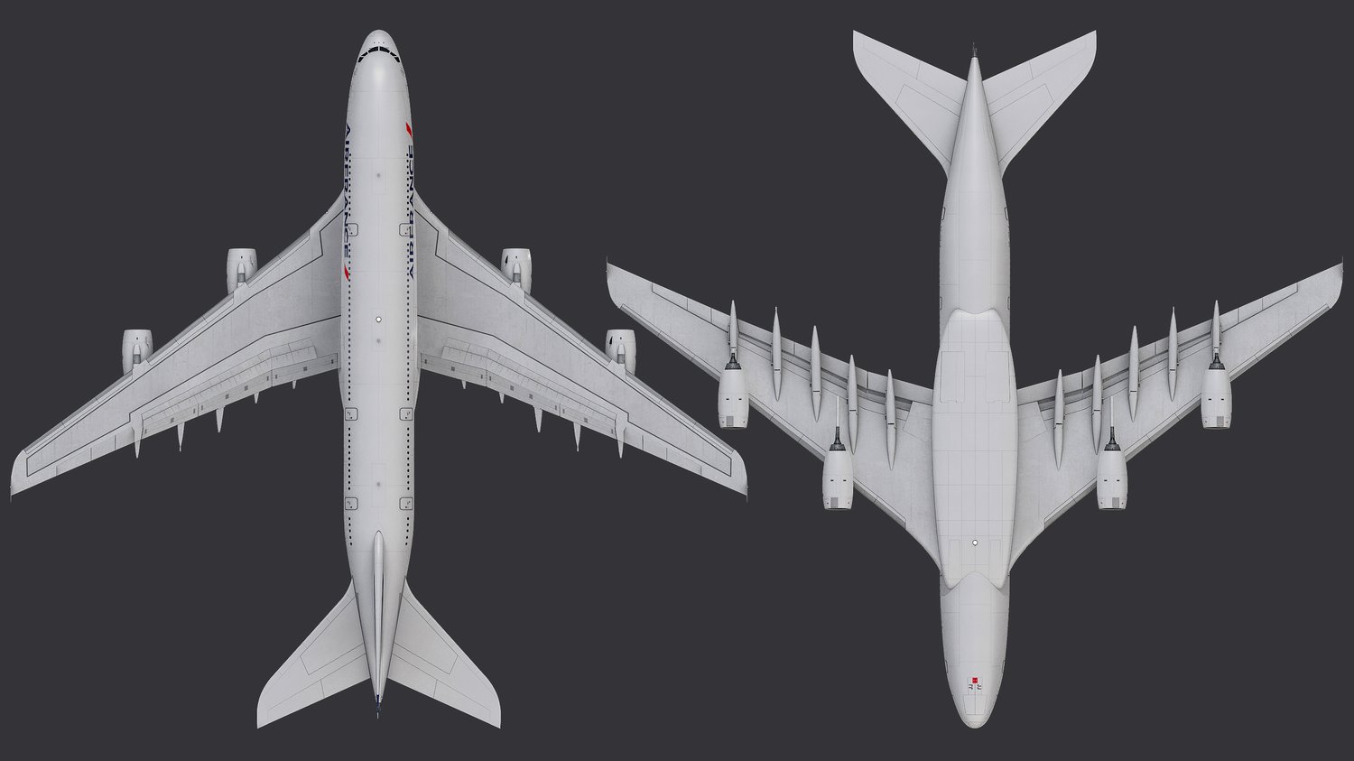 www.3dgtx.com - Animated Airbus A380-800 Airliner 10 - Air France - Highpoly - Image 2