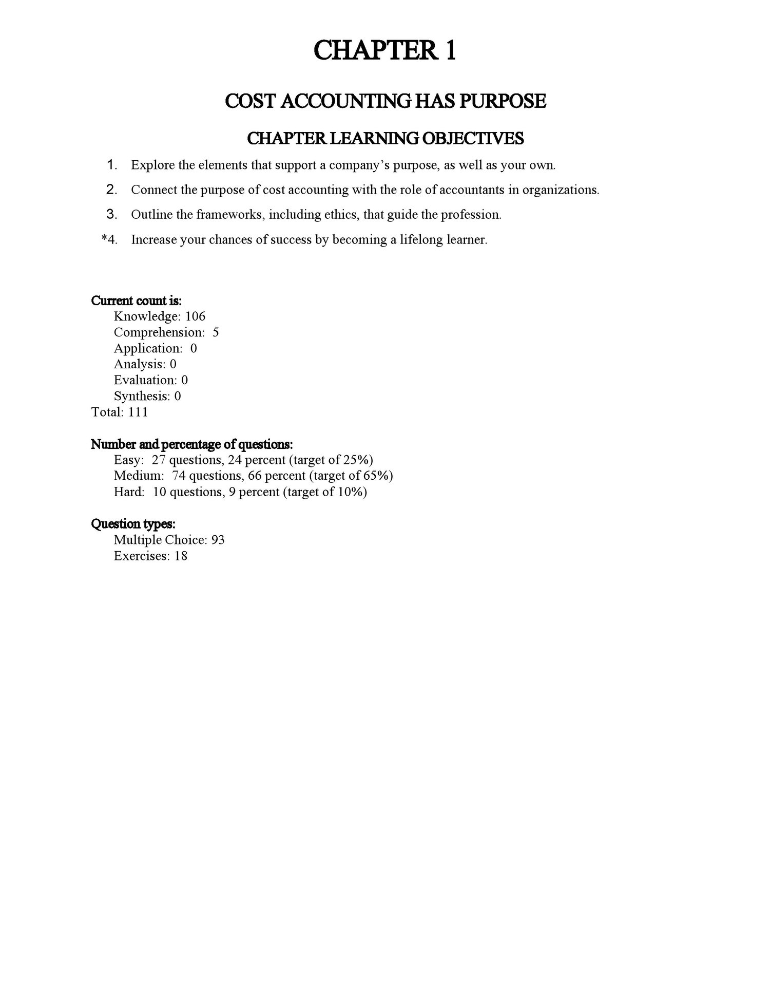 Test Bank Cost Accounting With Integrated Data Analytics, 1st Edition ...