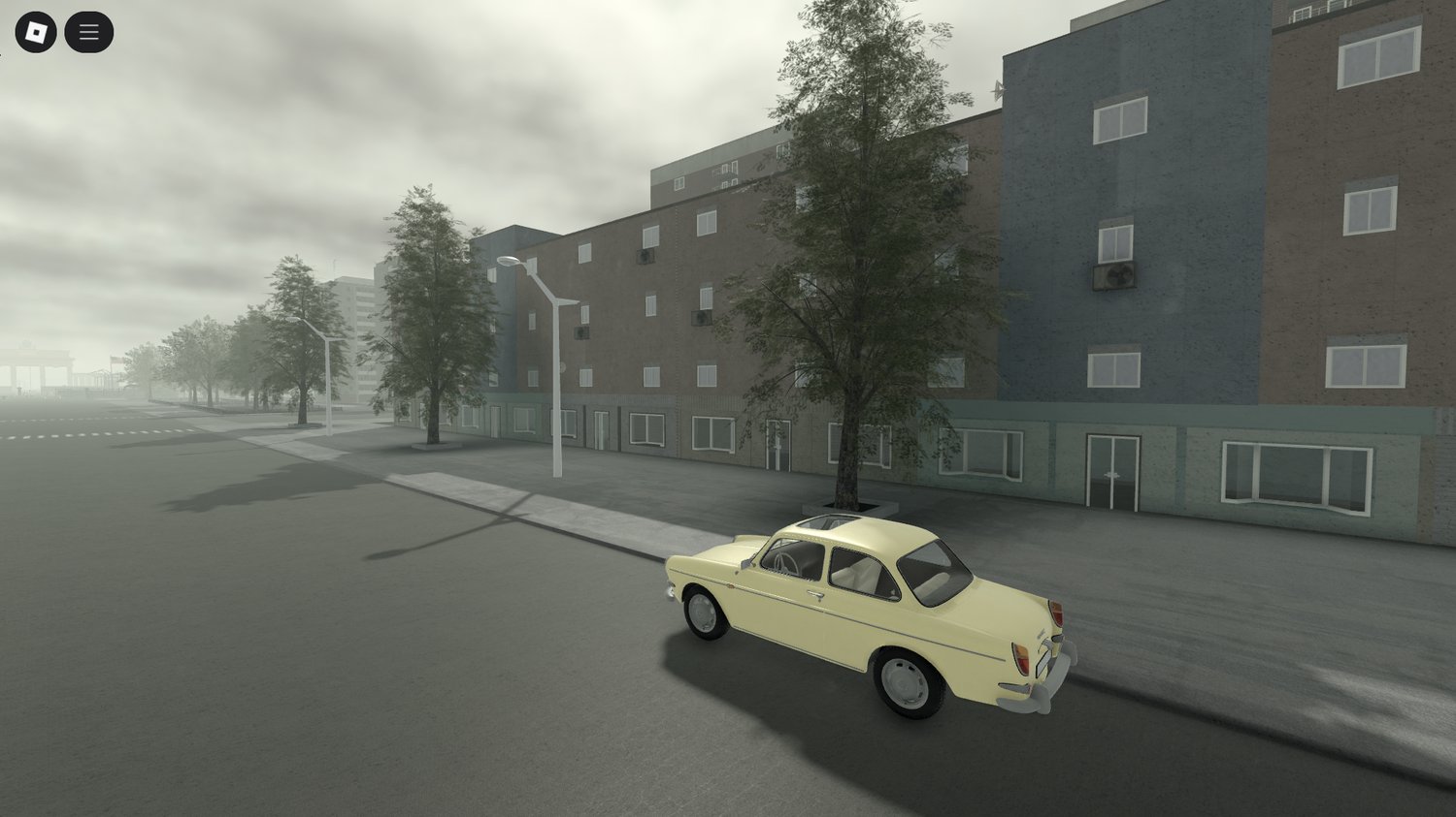 Realistic Berlin Wall barrier and streets in Roblox