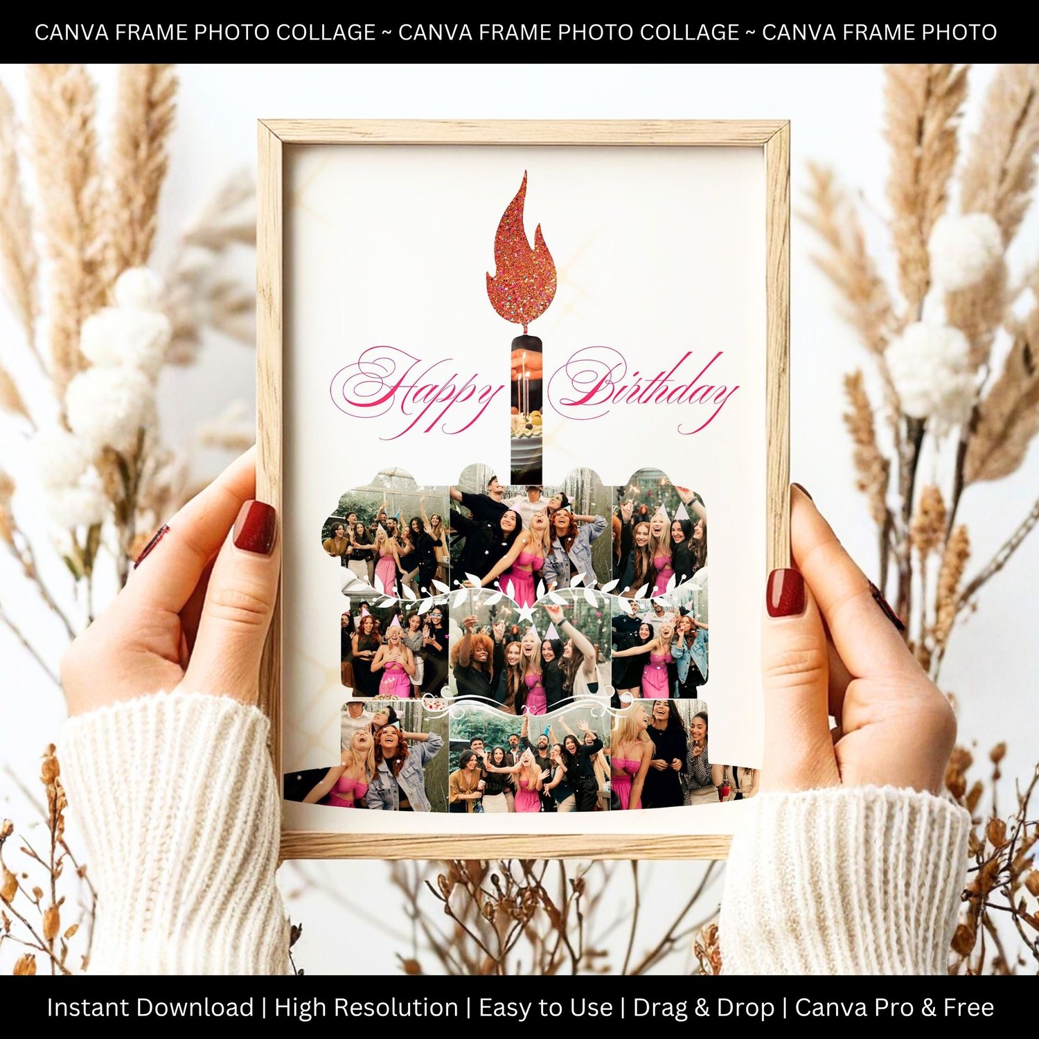 Canva Photo Collage - Birthday Cake Frame 21