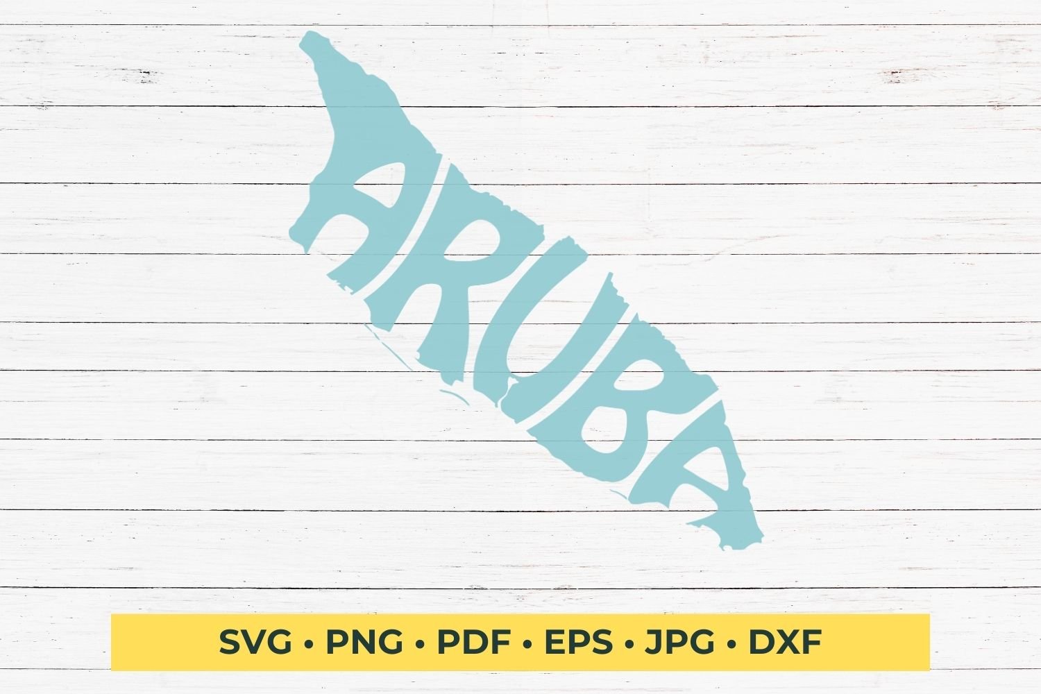 This unique design features the word 'Aruba' seamlessly integrated into the silhouette of the island, perfect for those who love this tropical paradise.