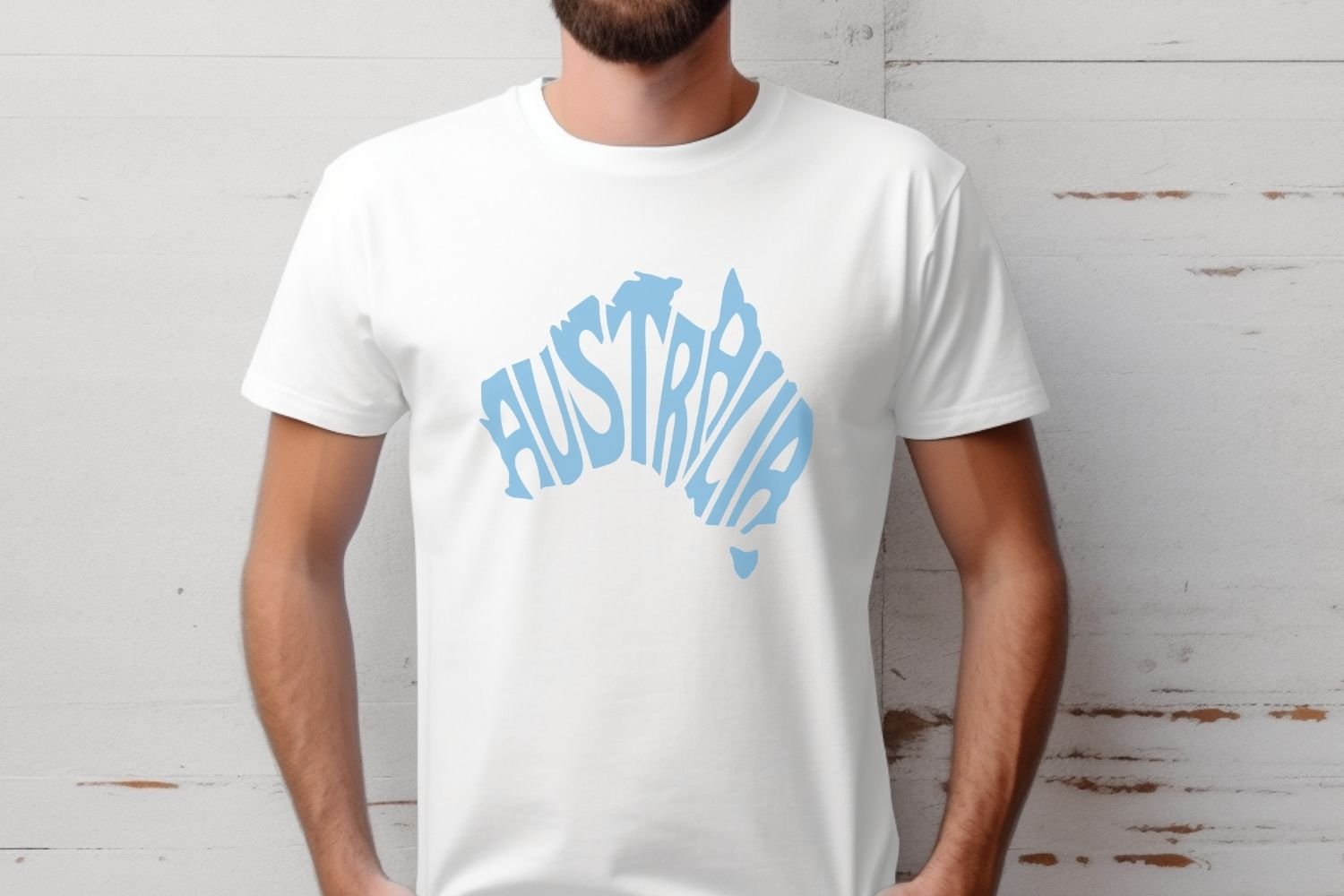 This unique design integrates the word 'Australia' into the silhouette of the continent, capturing the essence and pride of this amazing country. Perfect for crafting projects, travel memorabilia, decor, and apparel.