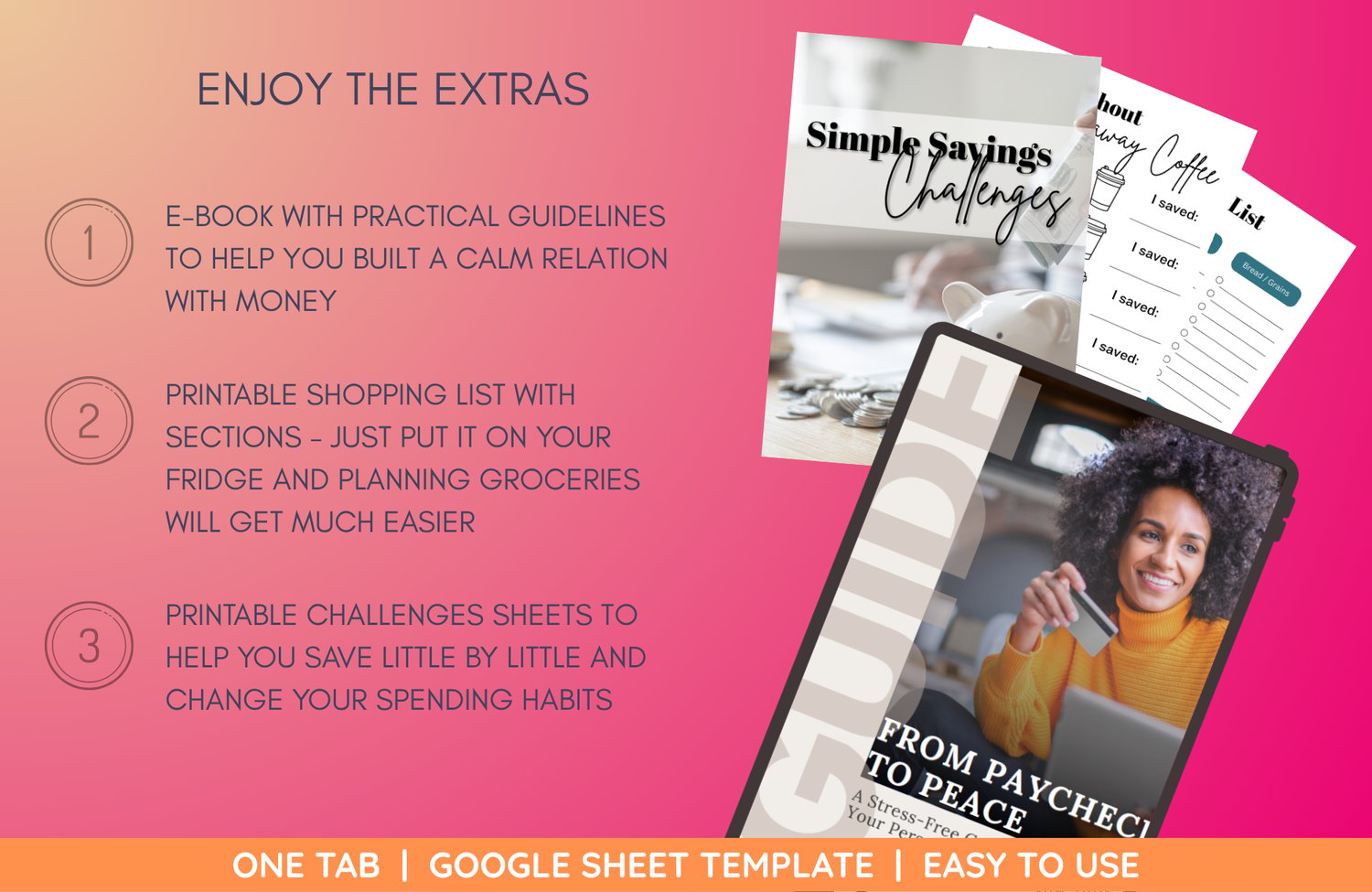 One-tab Monthly Budget Planner Extras - Payhip