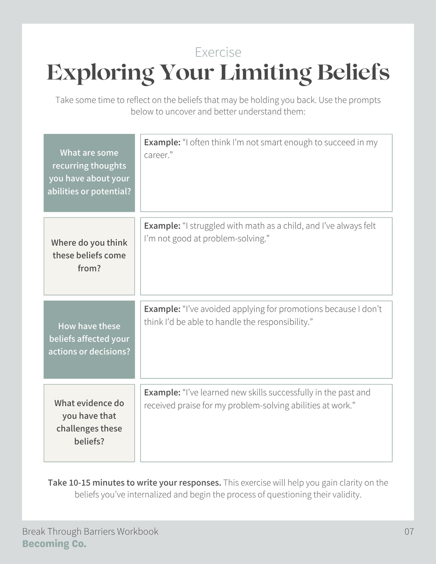 Break Through Barriers Workbook - Payhip