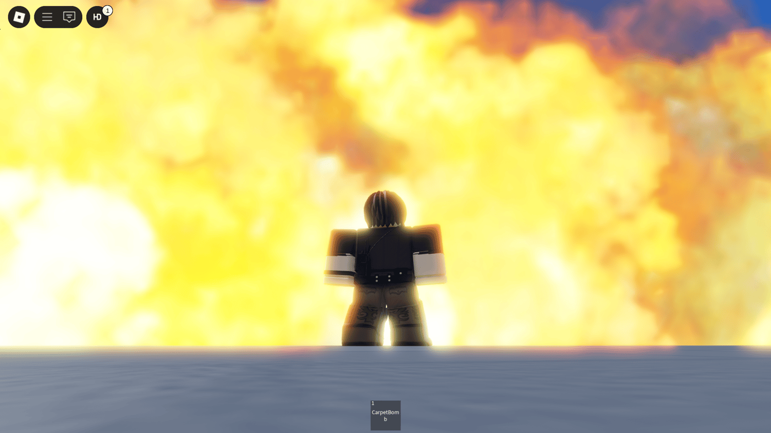 HUD targeting indicators for carpet bombing in Roblox