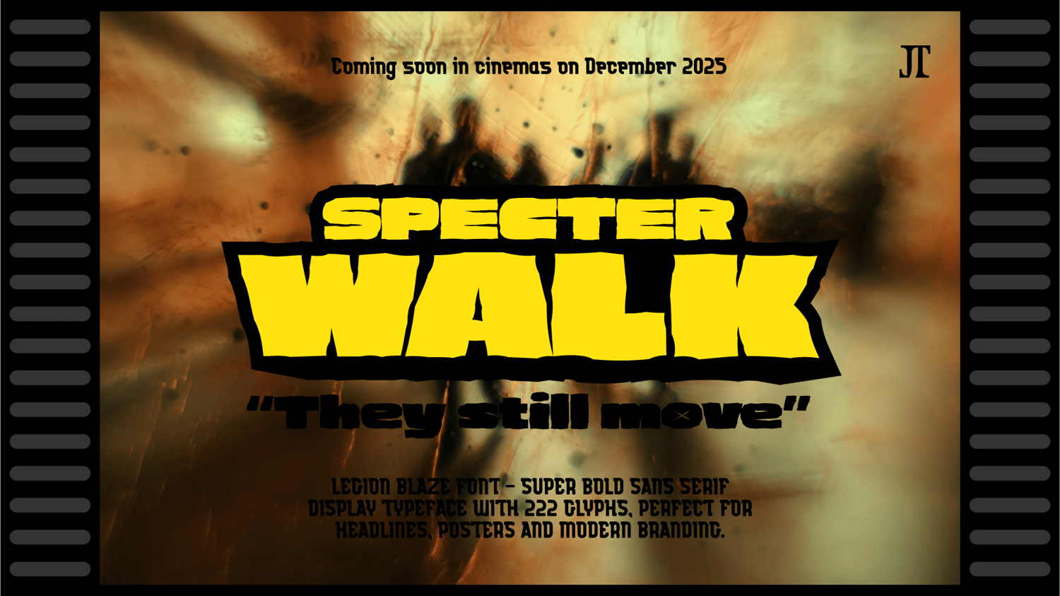 Movie Poster "SPECTER WALK" use font Legion Blaze