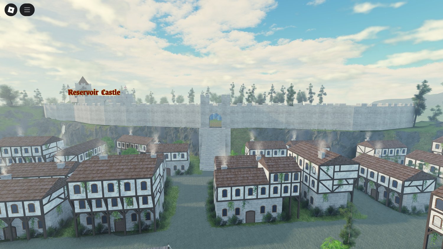 Roblox medieval castle and village environment