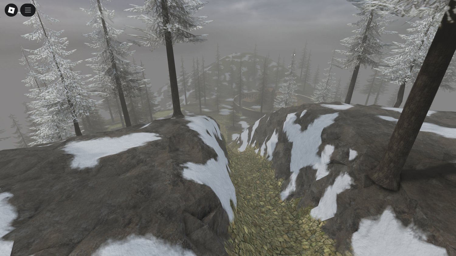 Cinematic winter war scene in Roblox Nordic map