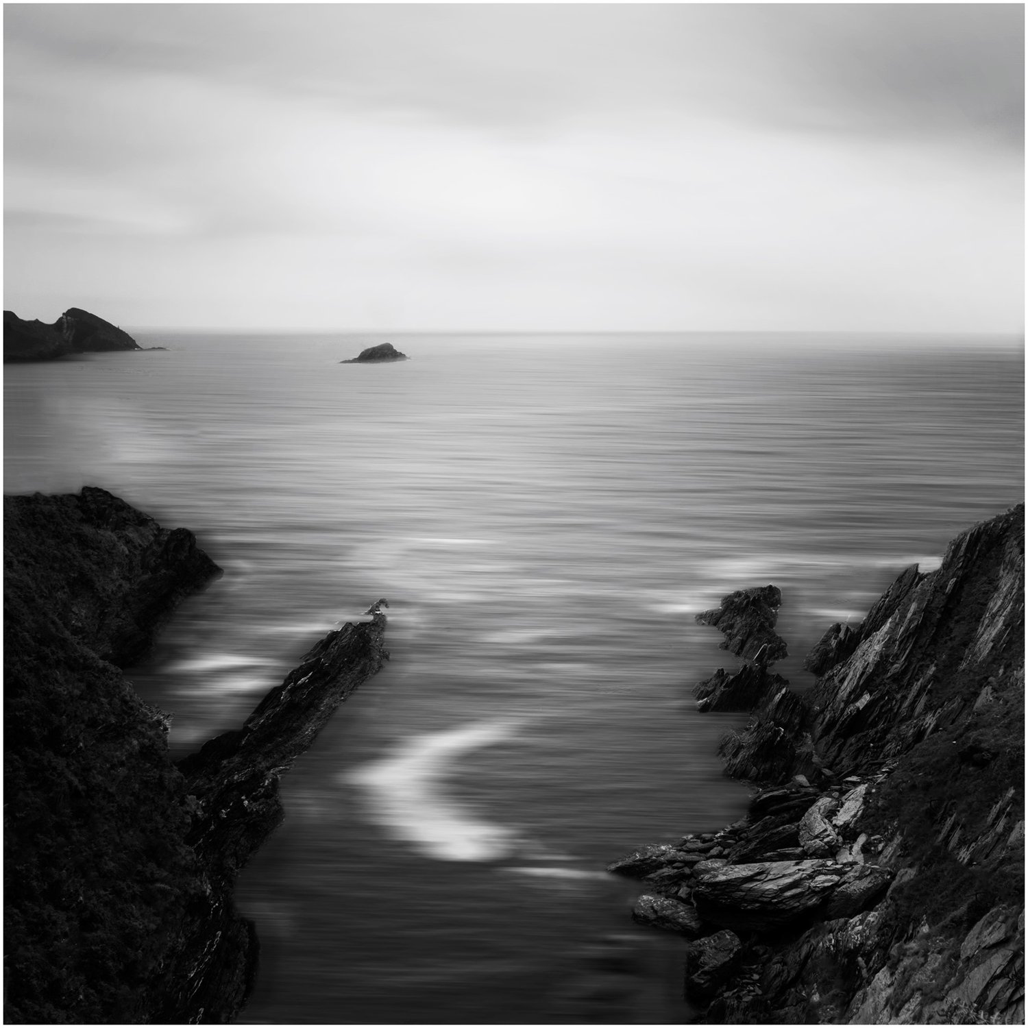 B&W seascape from a Galician cliff in north western Spain, AlCabri-Lifestyle